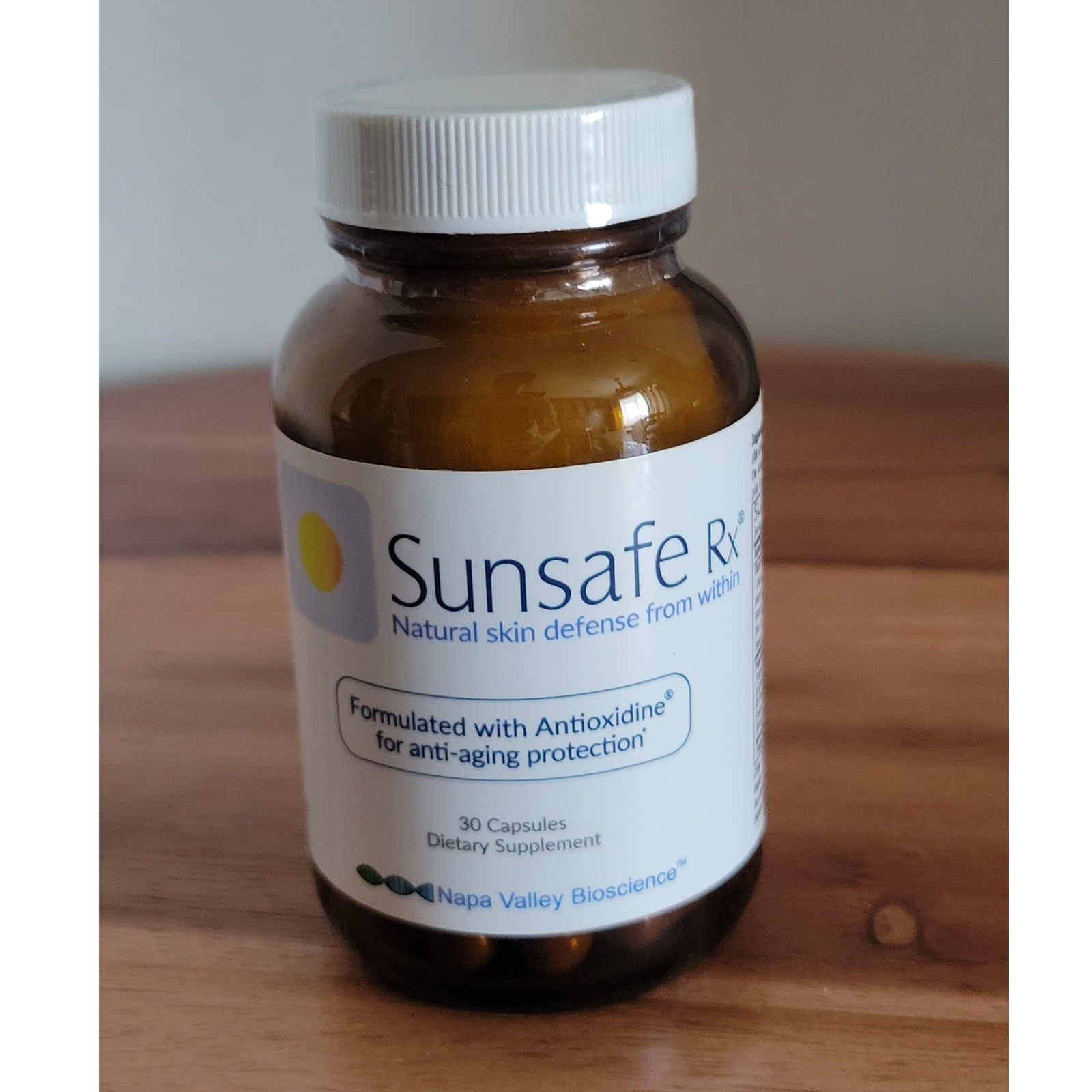 Sunsafe Rx Anti Aging Protection Supplement 30 capsules Antioxidine exp 06/27