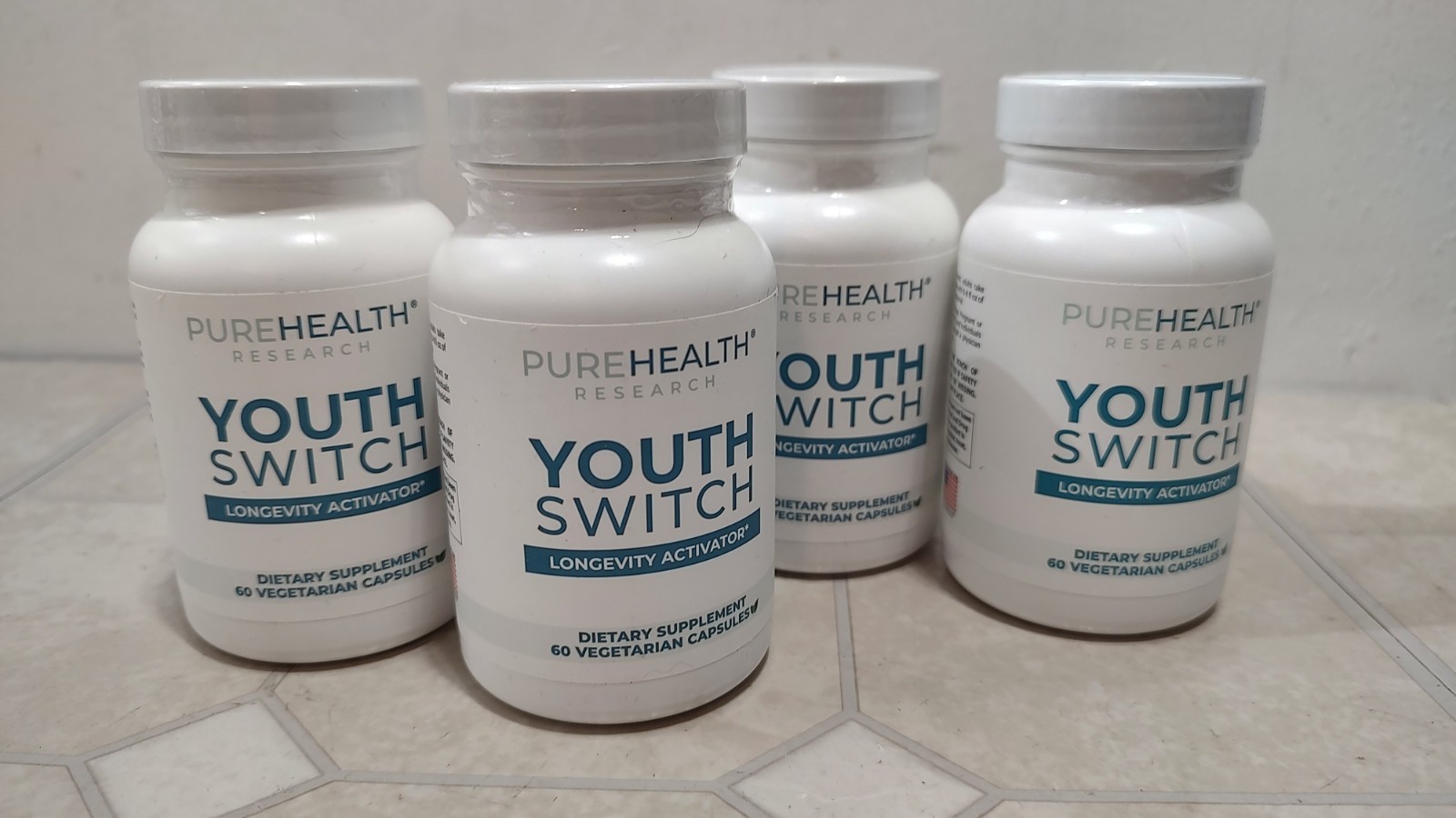PureHealth Research Youth Switch Anti Aging Supplement 60 Cap Lot Of 4