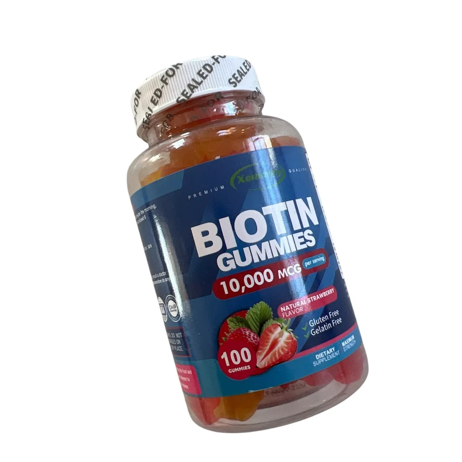 Xemenry Biotin Gummies Hair Skin Nails Strawberry Flavor 100 Gummies Exp 01/27