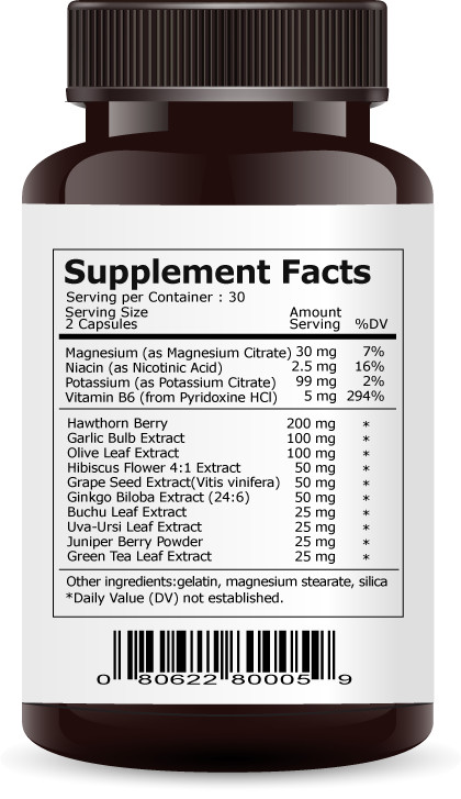 Blood Pressure Supplements, Supports Healthy Circulation with Hawthorn Berry