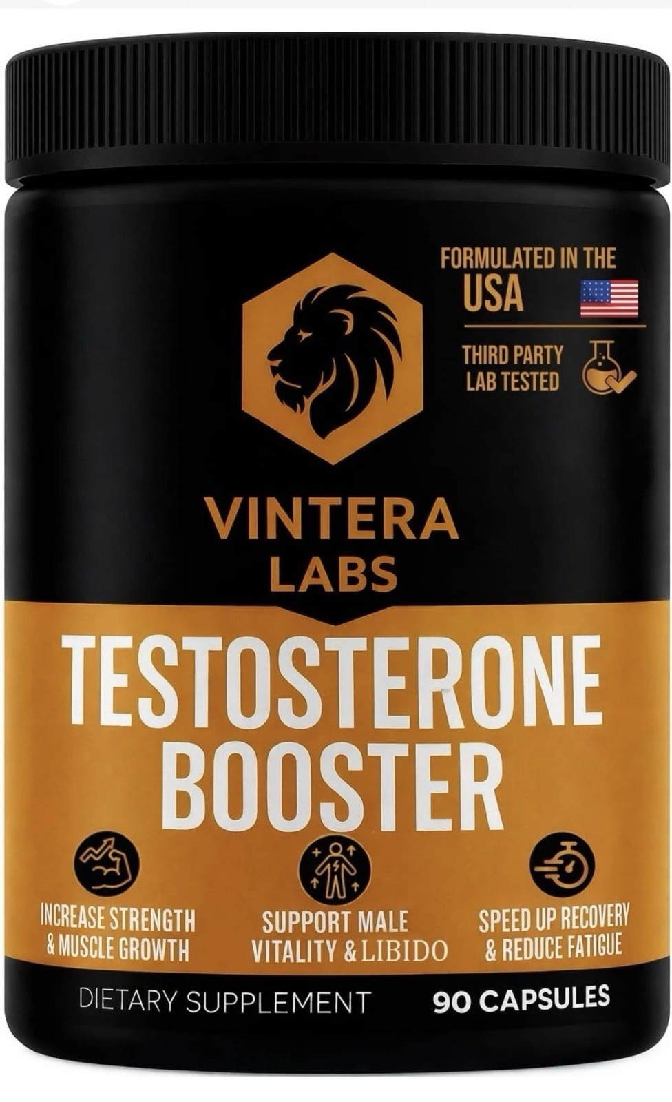 Testosterone Booster for Men High Potency Max Absorption Vintera Labs Exp 10/27