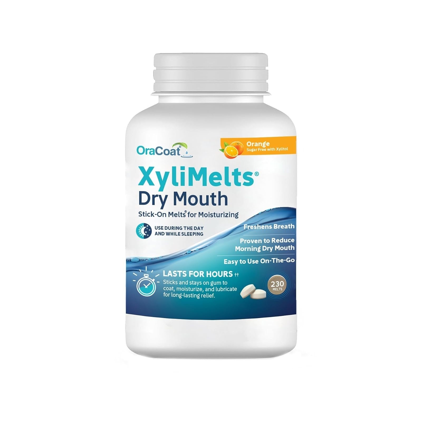 OraCoat XyliMelts for Dry Mouth – 100 Sugar Free Discs, Berry Flavor