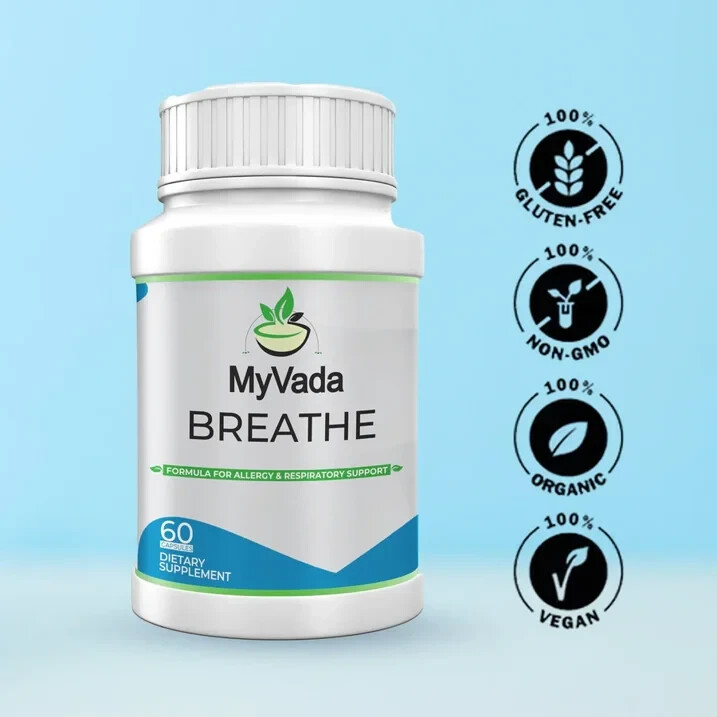 MyVada Breathe – Ayurvedic Herbal Organic Respiratory Support Supplement