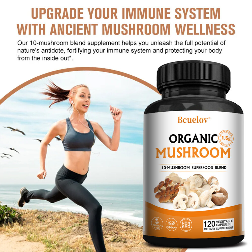 Organic Mushroom Capsules – Improve Brain Function – Immune Nervous System
