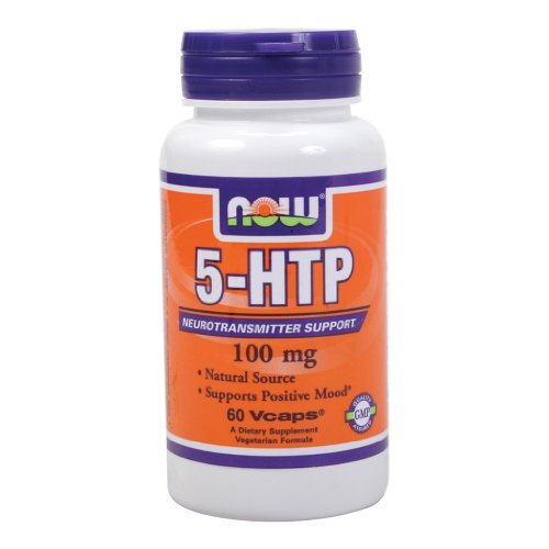 2 x NOW 5 HTP 5 hydroxytryptophan 100 mg Neurotransmitter Support 60 Veg Caps