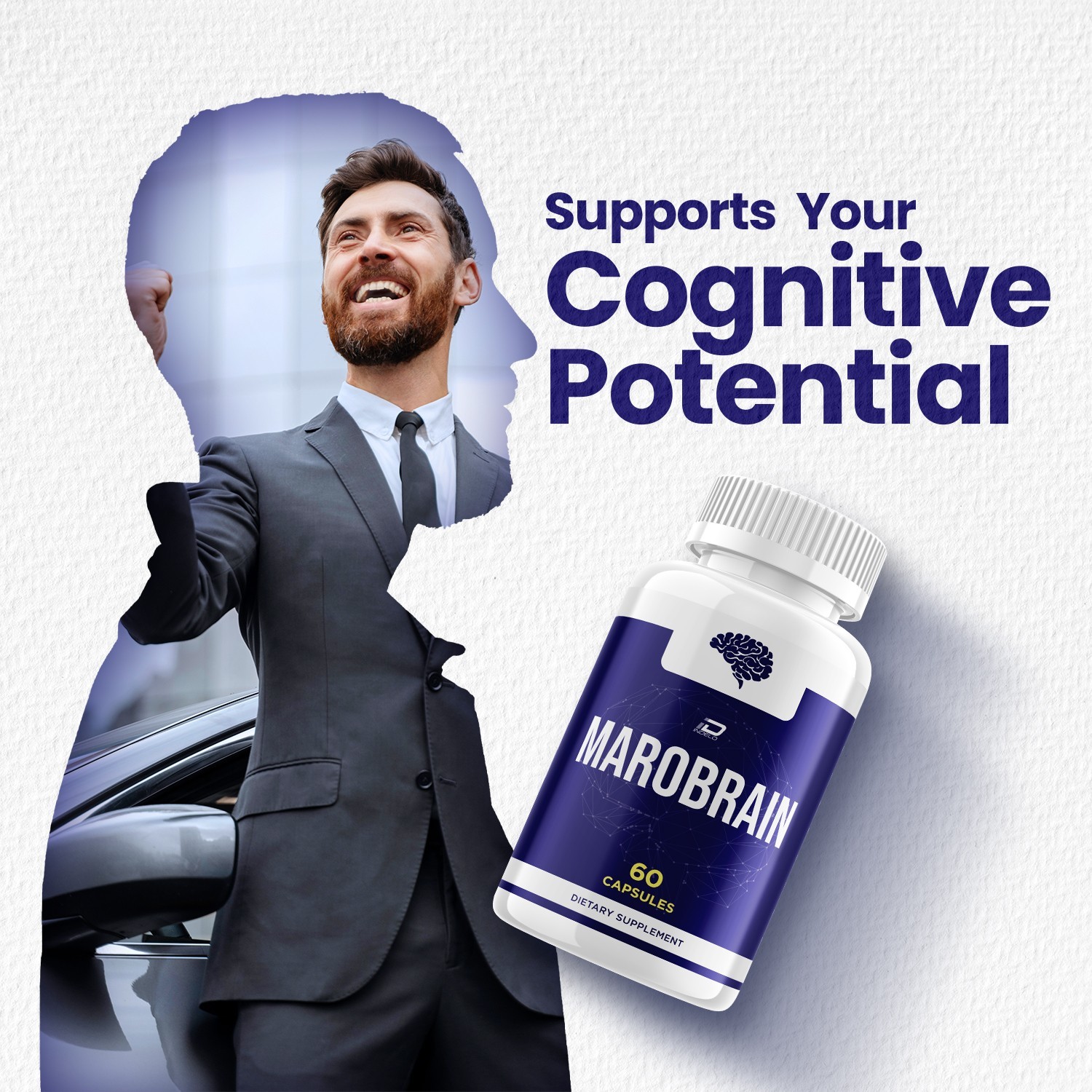 (2 Pack) Marobrain Supplement Capsules – Marobrain Natural Blend Memory Focus