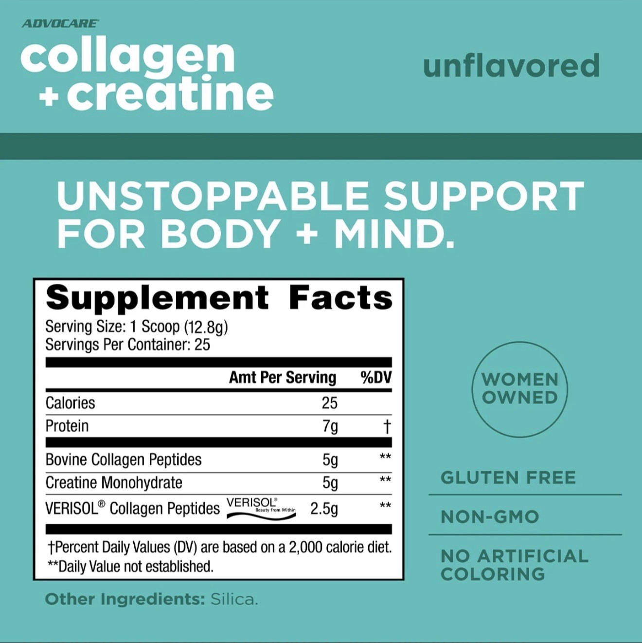 AdvoCare Collagen + Creatine Unflavored Powder Supplement 11.3 oz (320g)