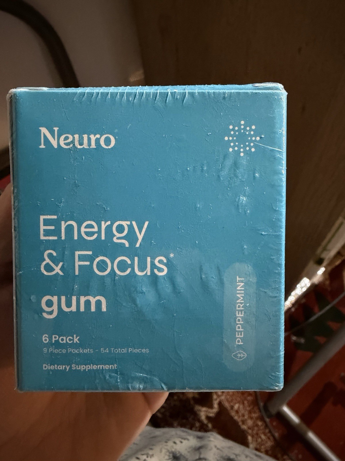 Neuro Energy & Focus Gum Peppermint 6 Pack Zero Sugar Vegan Gluten Free