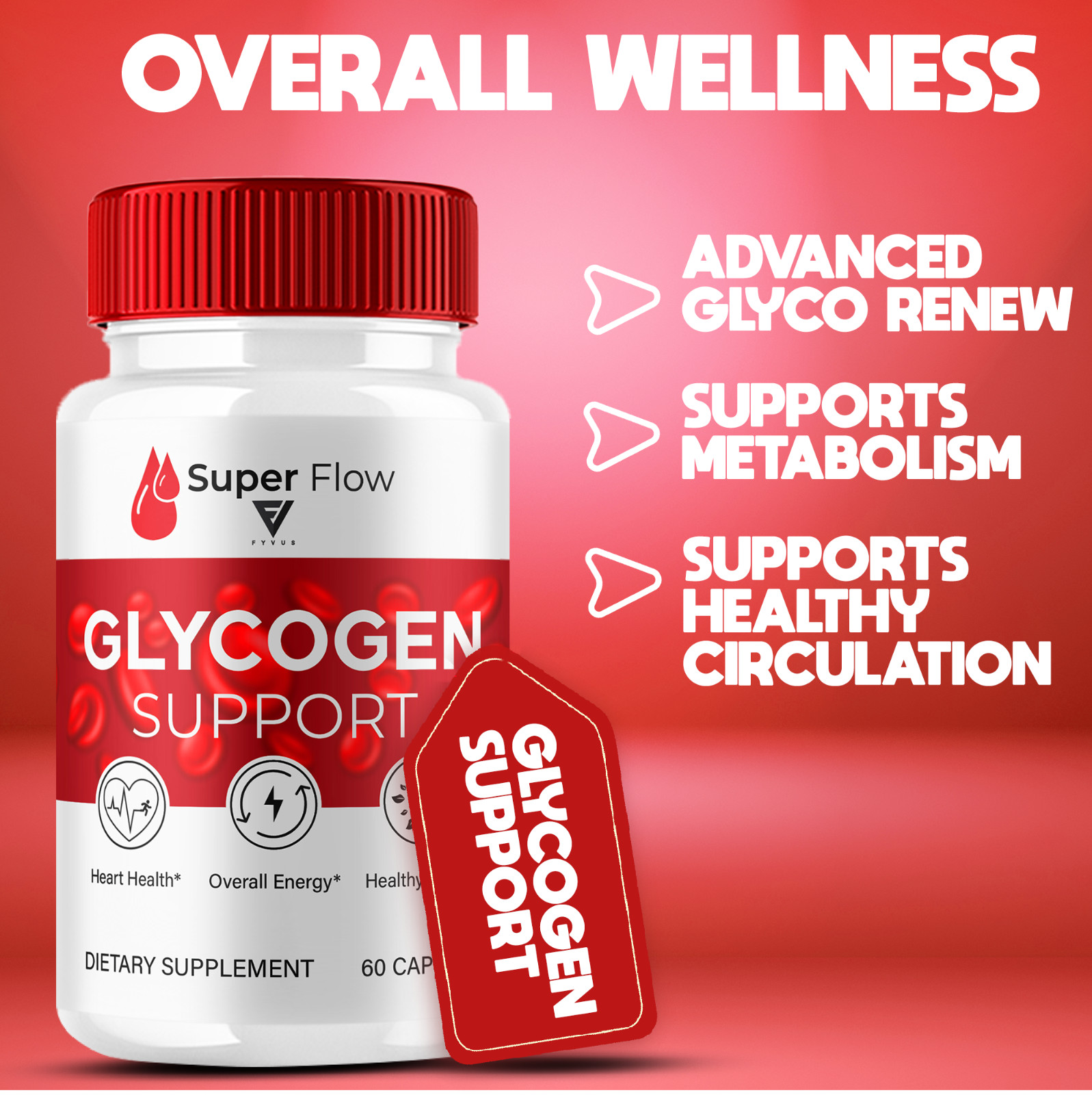 (2 Pack) Super Flow Capsules, Super Flow Glycogen Balance Formula (120 Capsules)