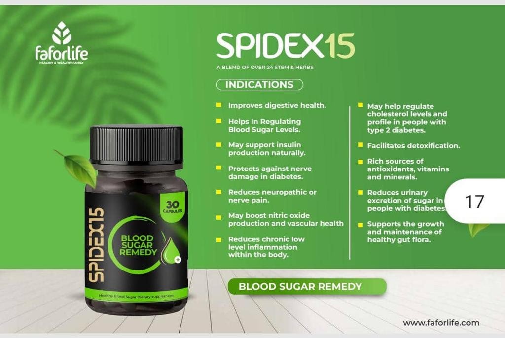 Faforon & Spidex15 Stem Cell Dietary Supplement Blood Sugar Support is natural