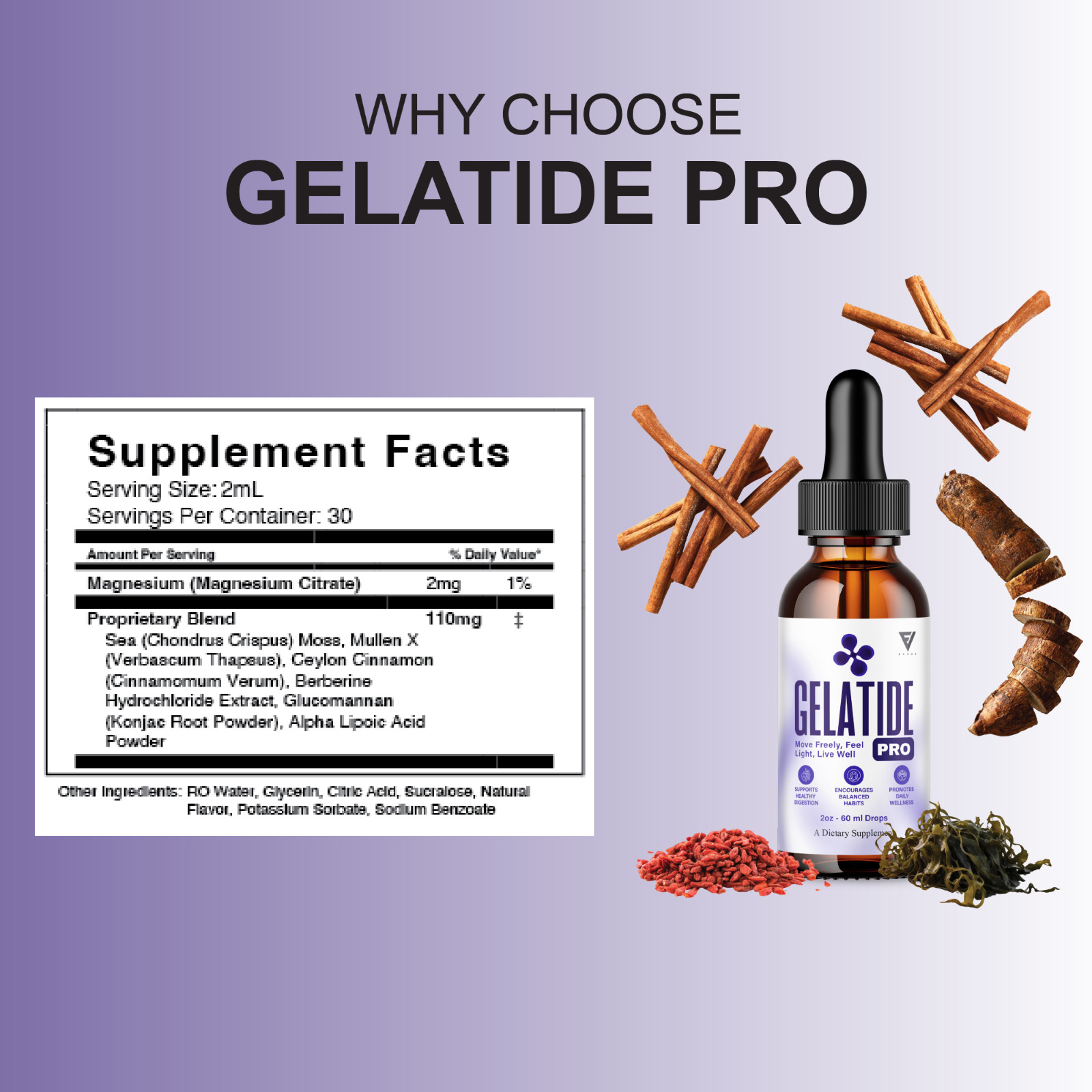 Gelatide Weight Management Drops, Gelatide Daily Health Support (2oz)
