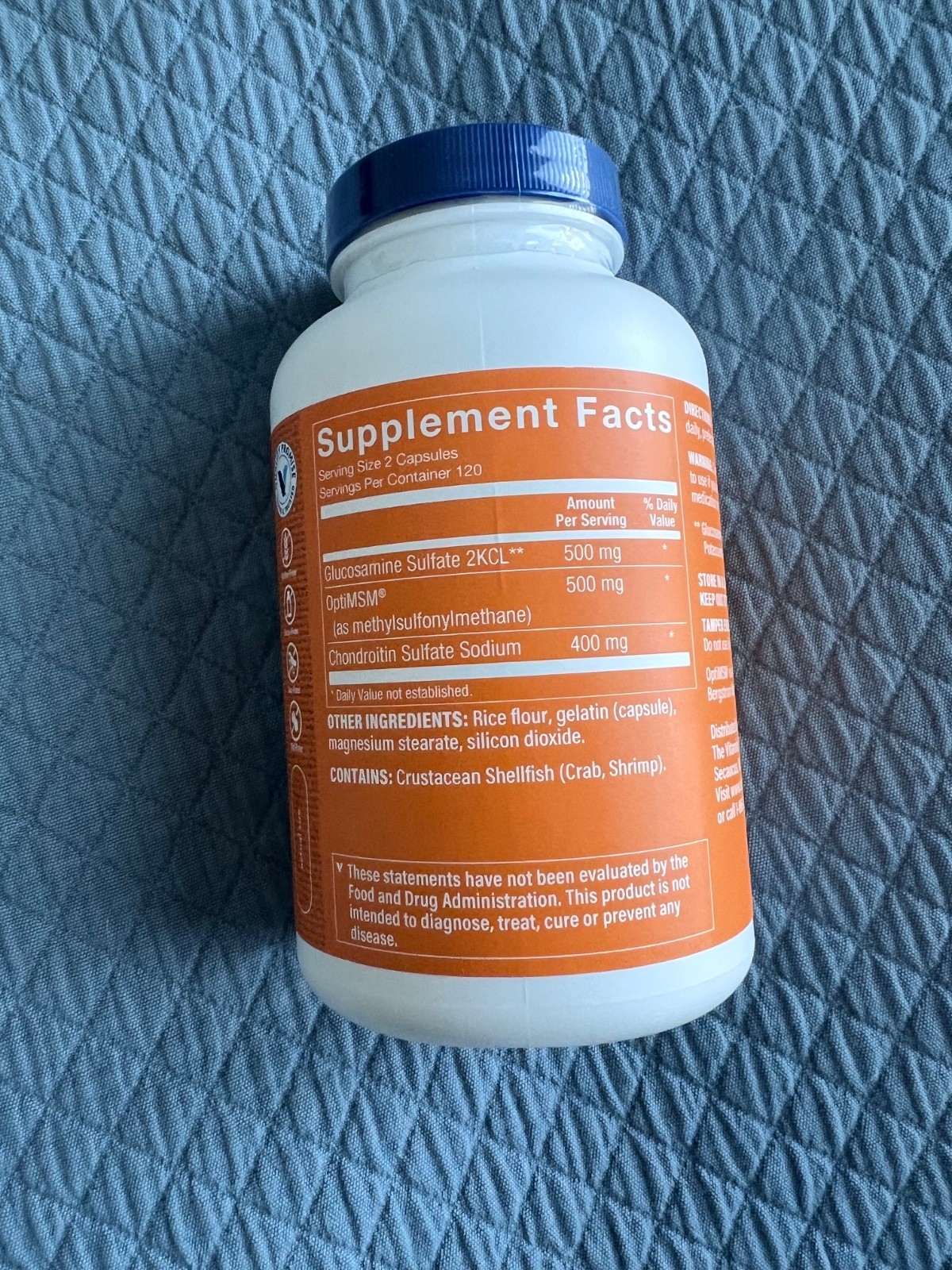 NEW The Vitamin Shoppe Glucosamine Chondroitin MSM, 240 CAPS EX 12/27