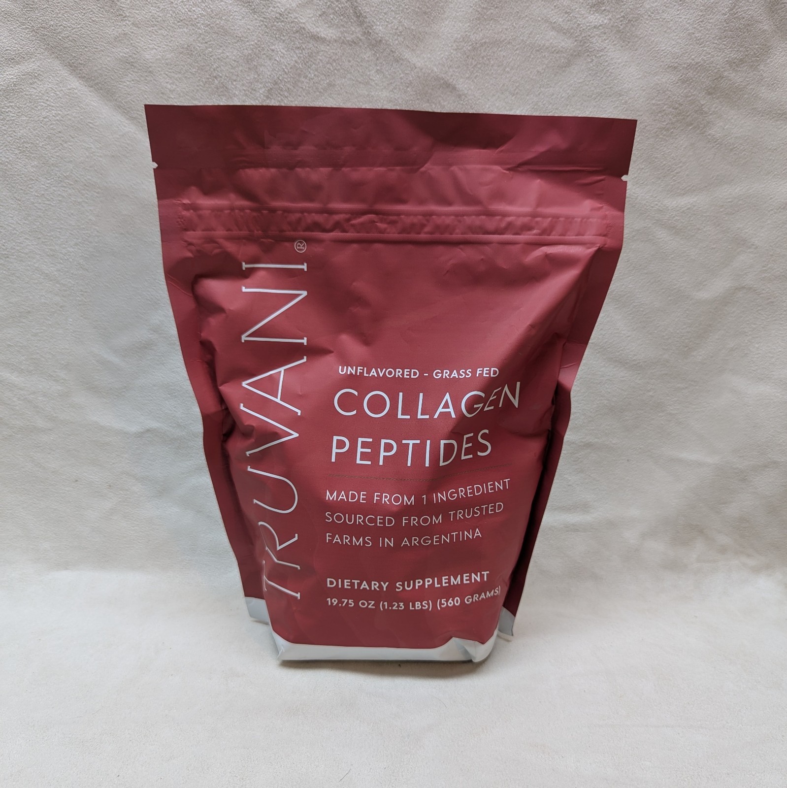 Collagen Peptides Unflavored 19.75 Oz 28 Servings by Truvani Expires 7/2027