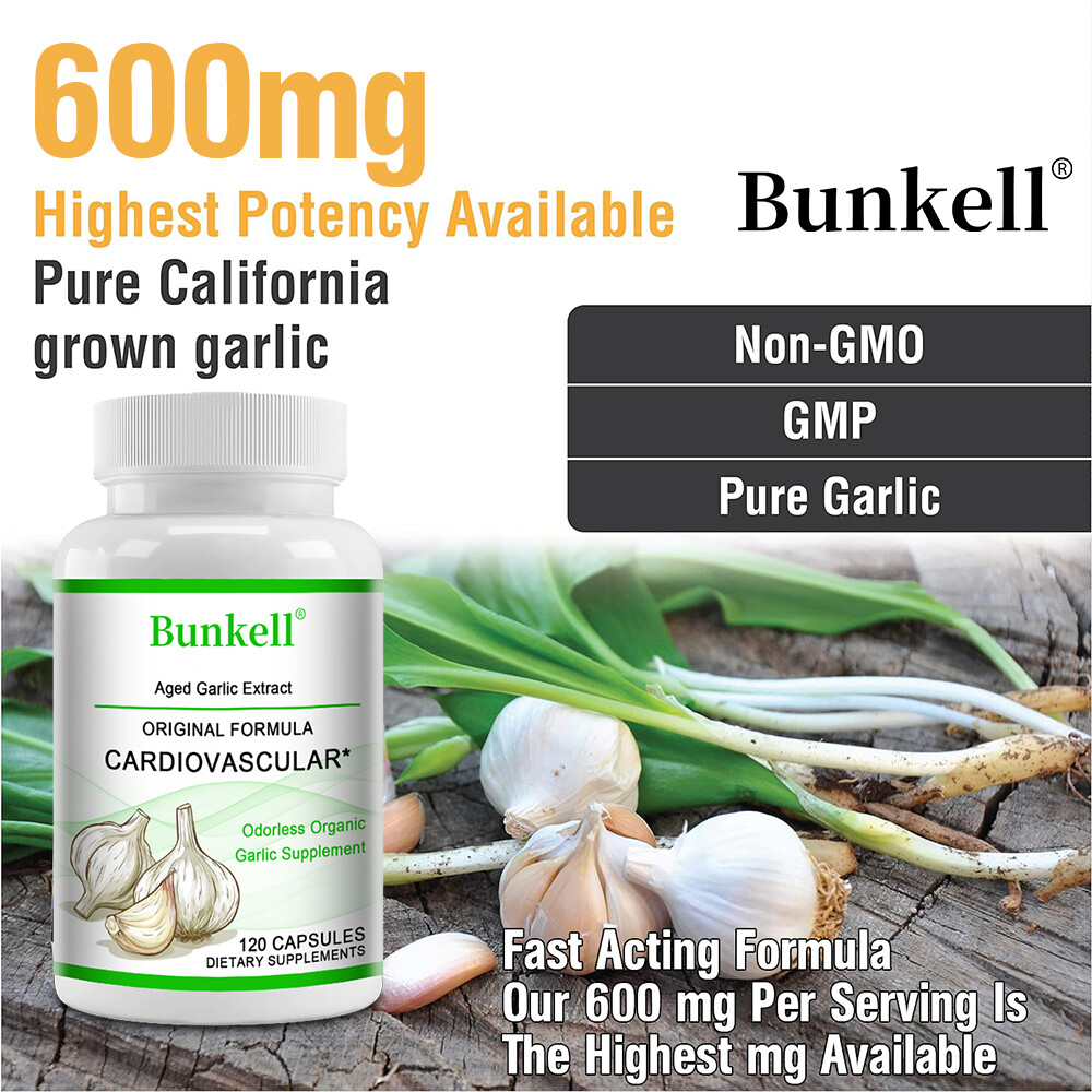 Aged Garlic Extract Original Formula Cardiovascular Healthy 700 mg 120 Capsules