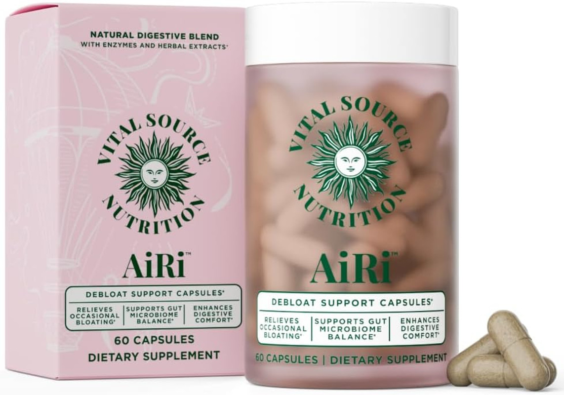 – Airi Debloat Support Capsules Natural Digestive Blend Enzymes Herbal Extracts