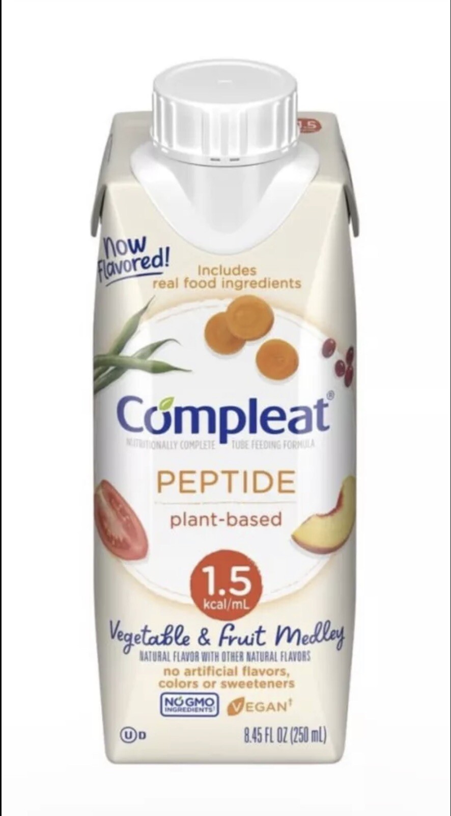 Case (24) Nestle Compleat Peptide 1.5 Fruit & Vegetable Medley Tube Feed 10/2026