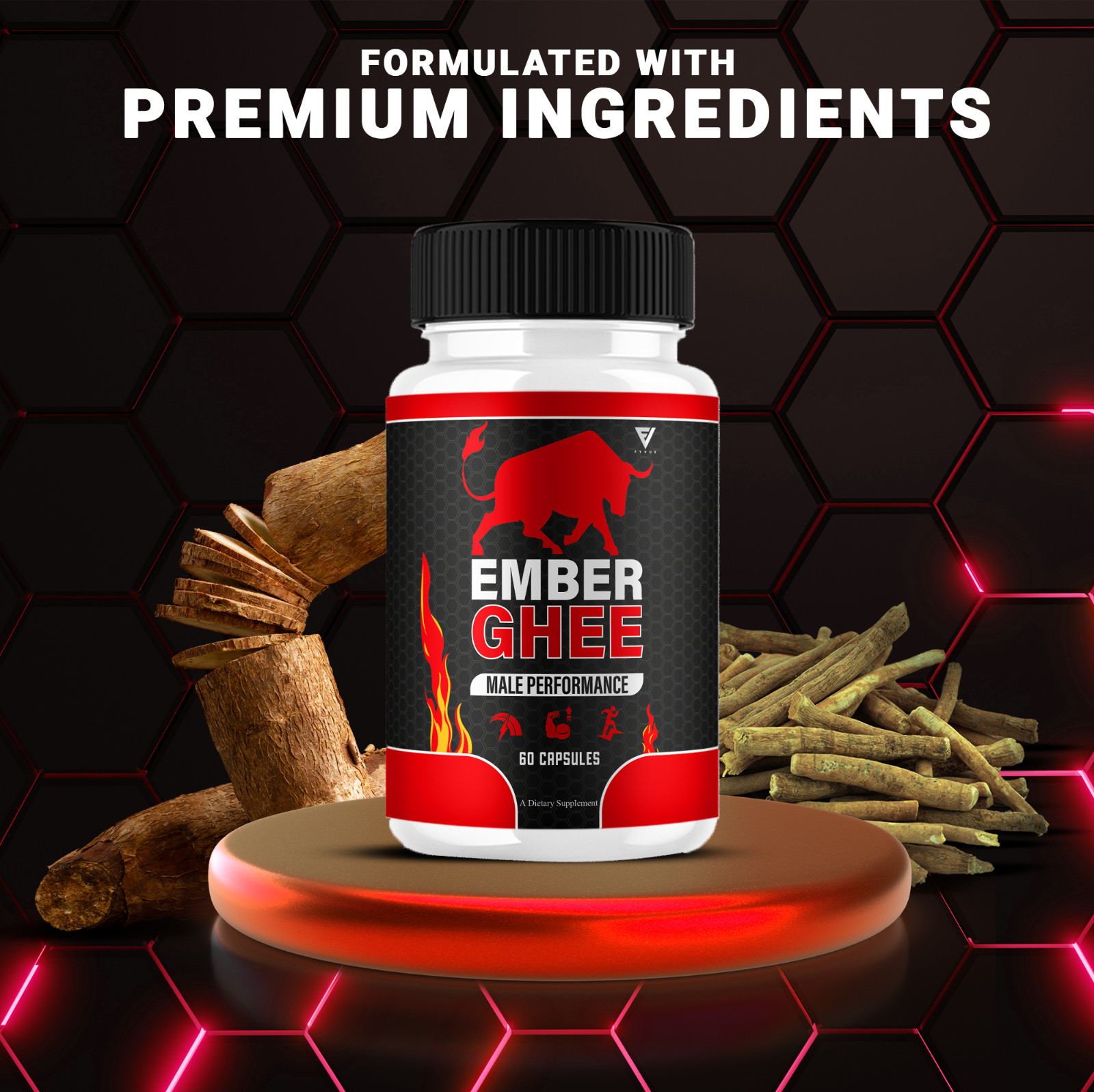 (5 Pack) Ember Ghee Max Performance Supplement EmberGhee Capsules (300 Capsules)