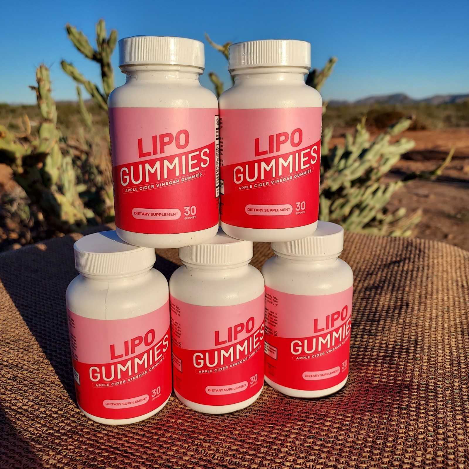 5 x Lipo Gummies Apple Cider Vinegar 30 Gummies NEW, Sealed Exp 8/26