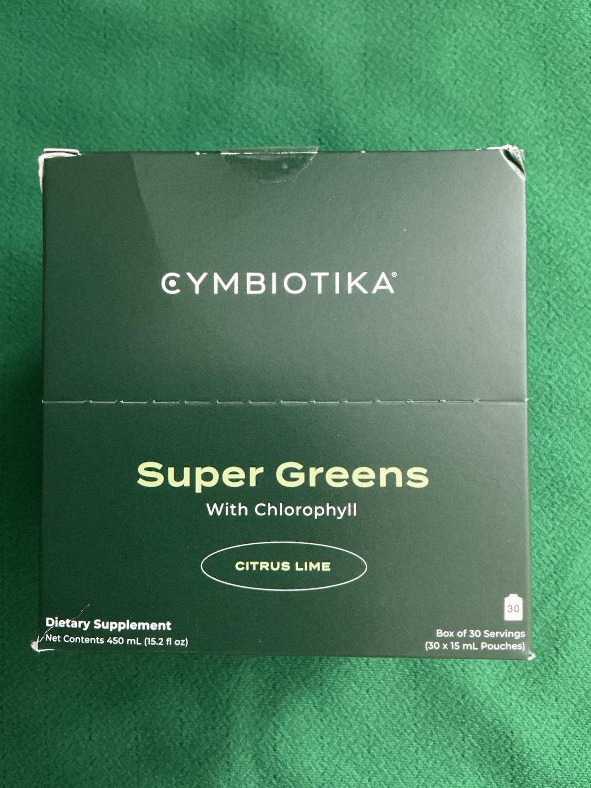 NEW Cymbiotika Super Greens Chlorophyll Alkalizing Citrus Lime 30 Servings 02/27