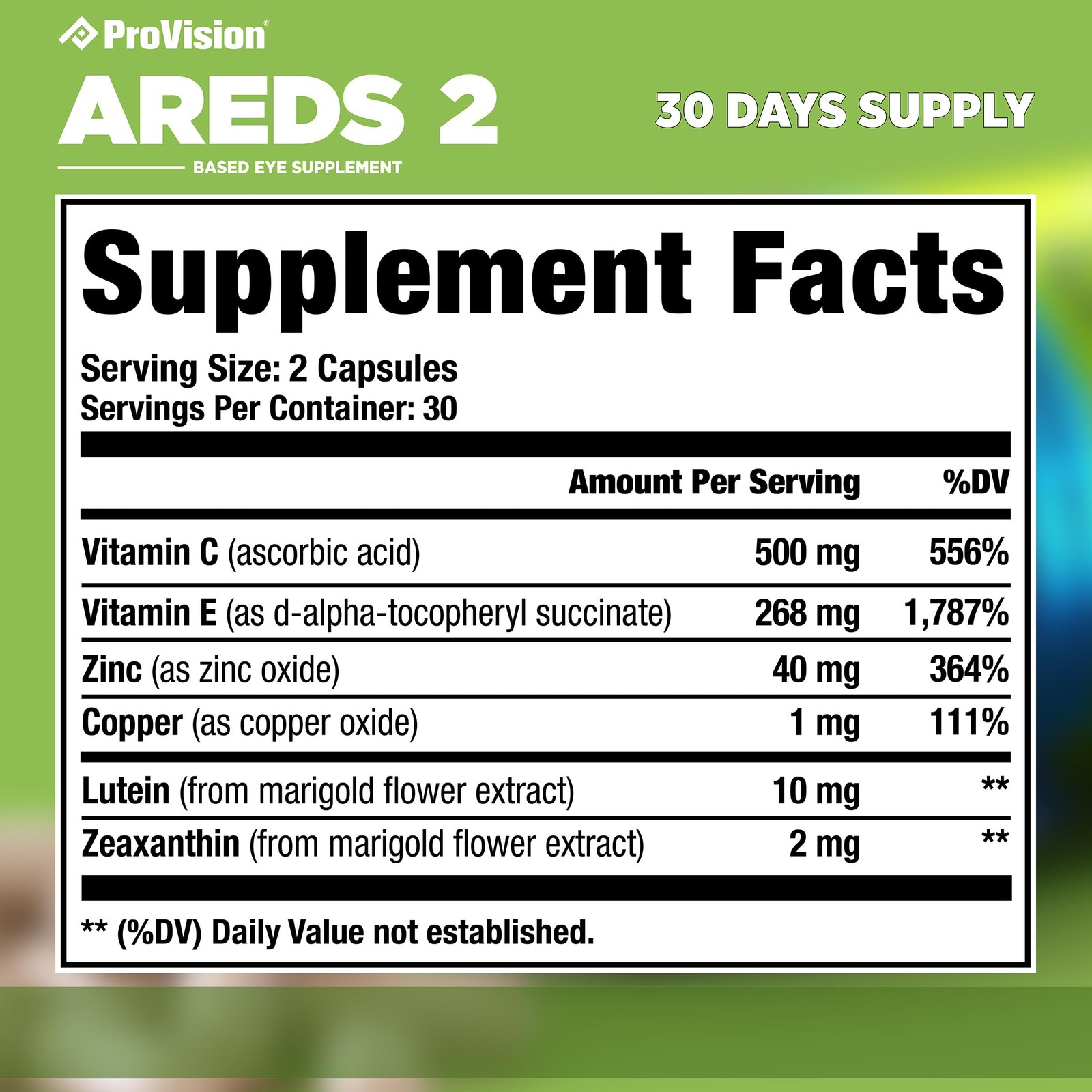 Provision AREDS 2 Eye Vitamins – Enhance Vision 60 Count (Pack of 1)