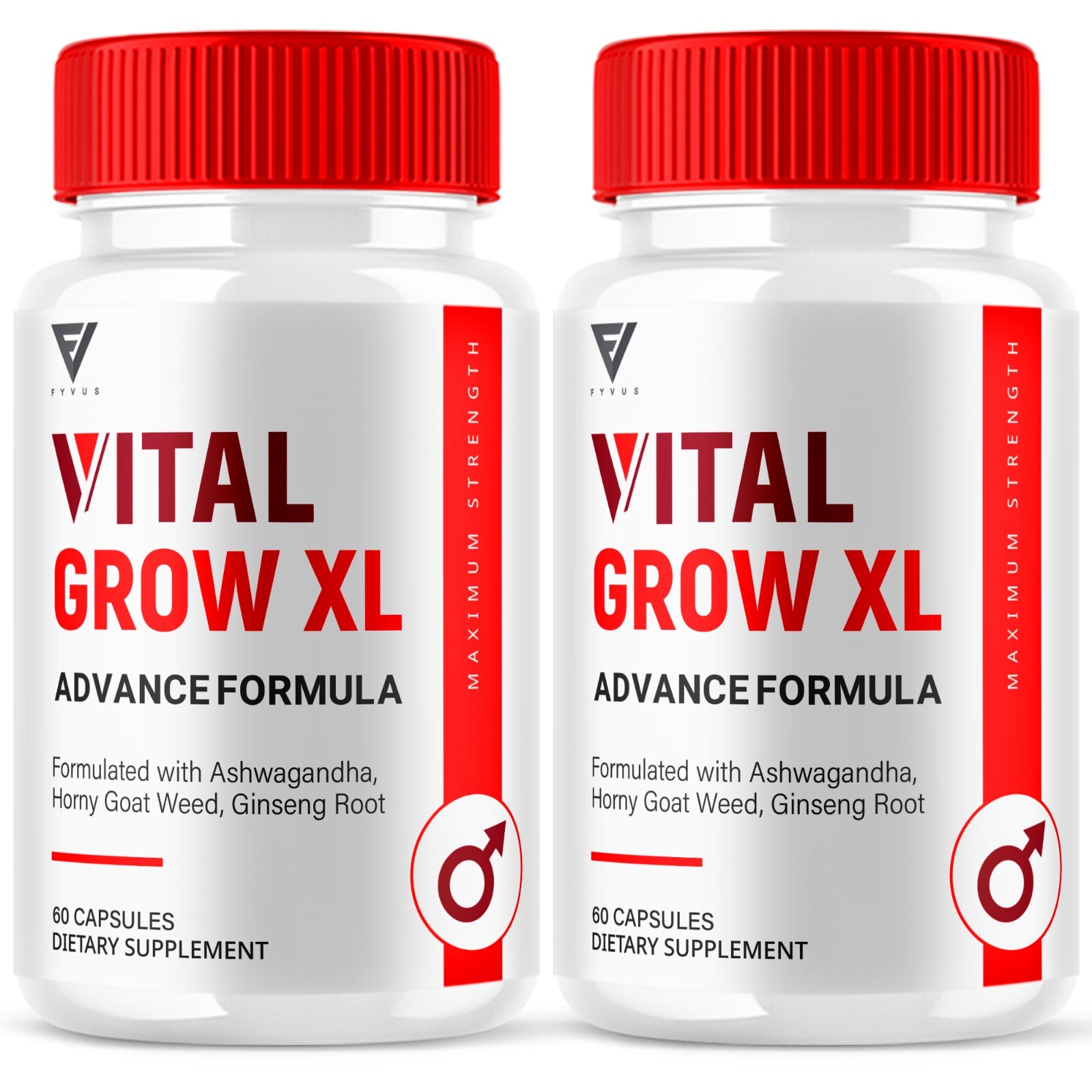 (2 Pack) Vital Grow XL Capsules, Vital Grow XL Maximum Strength (120 Capsules)
