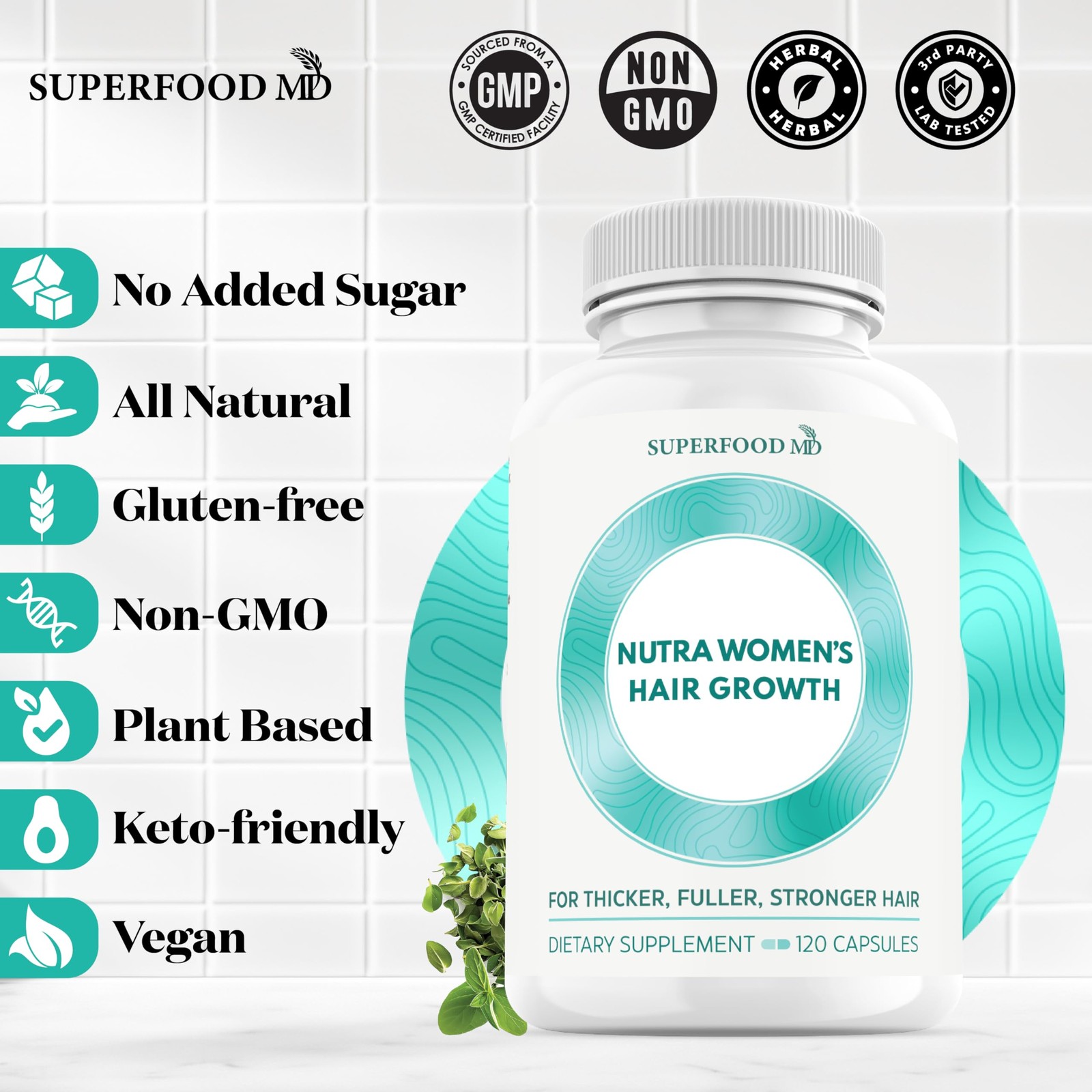 Women’s Balance Hair Growth Supplements, Ages 45 and 120 Count (Pack of 2)