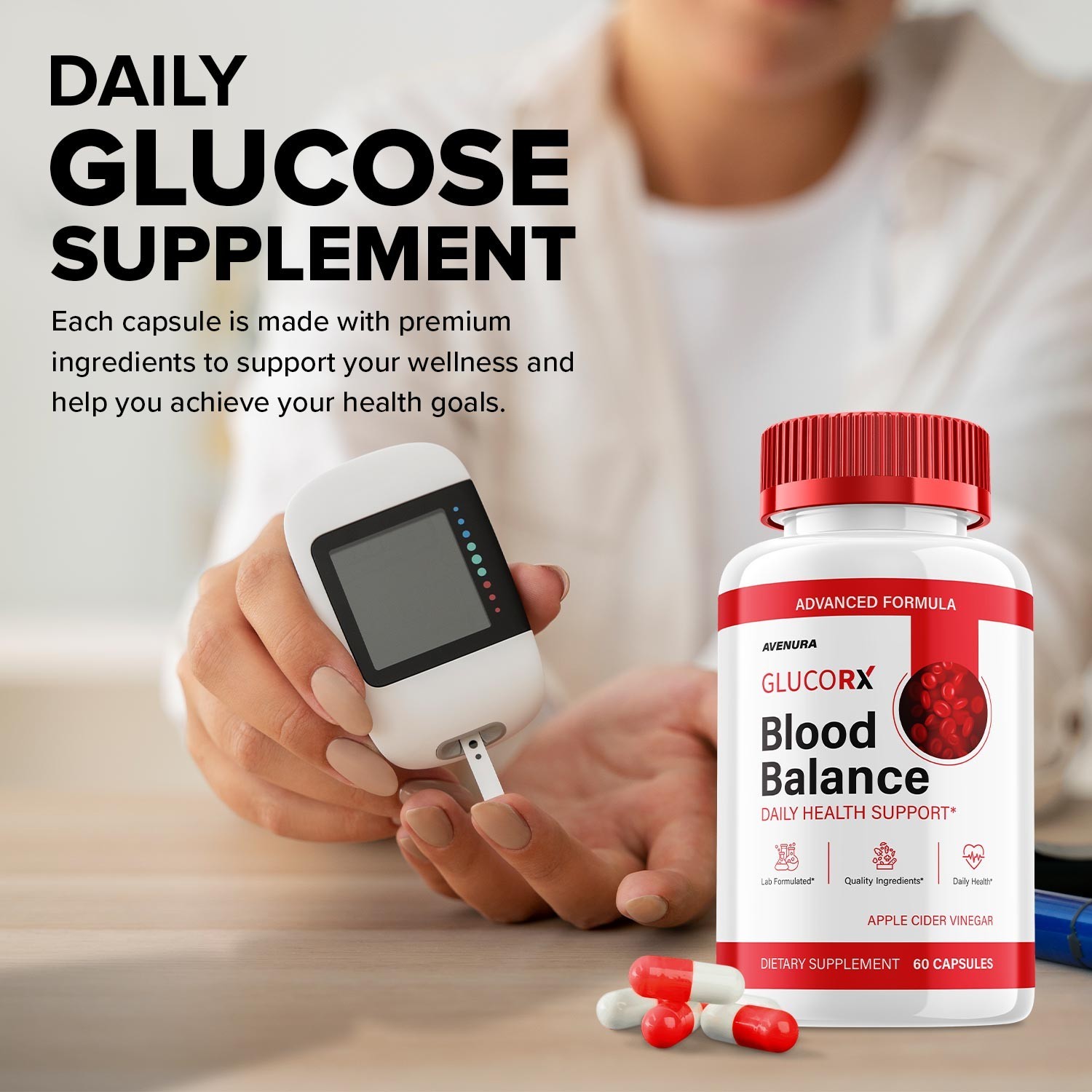 (3 Pack) Glucorx Capsules – Gluco-rx Natural Blend Glycogen Formula for Health