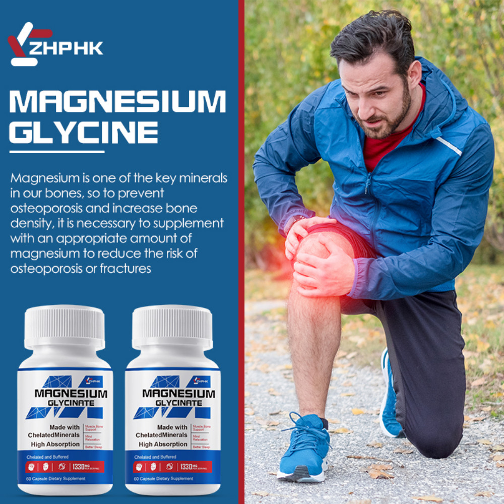 Magnesium Glycinate Capsules Made with Chelatedminerals High Absorption – 1330mg