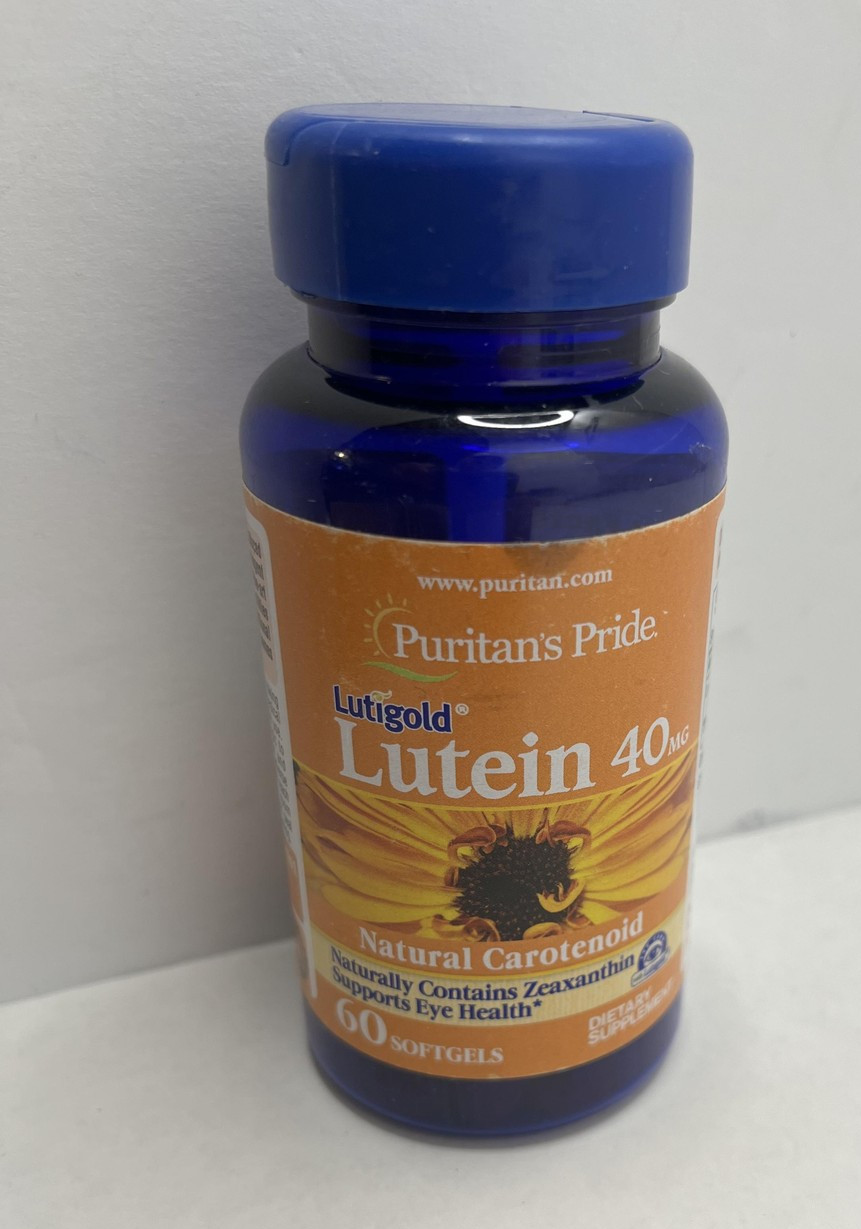 Puritan’s Pride Lutigold Lutein 40mg 60 Softgels Eye Health Zeaxanthin Exp 09/26