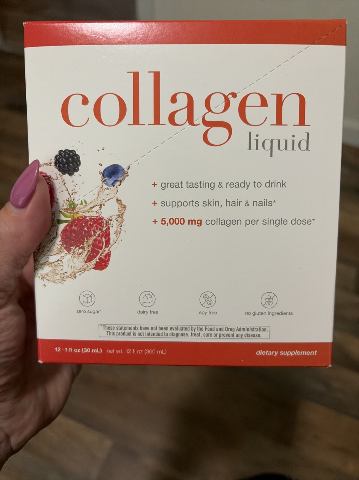 Youtheory Liquid Collagen On-The-Go 5,000mg Natural Berry 12 Sugar-Free