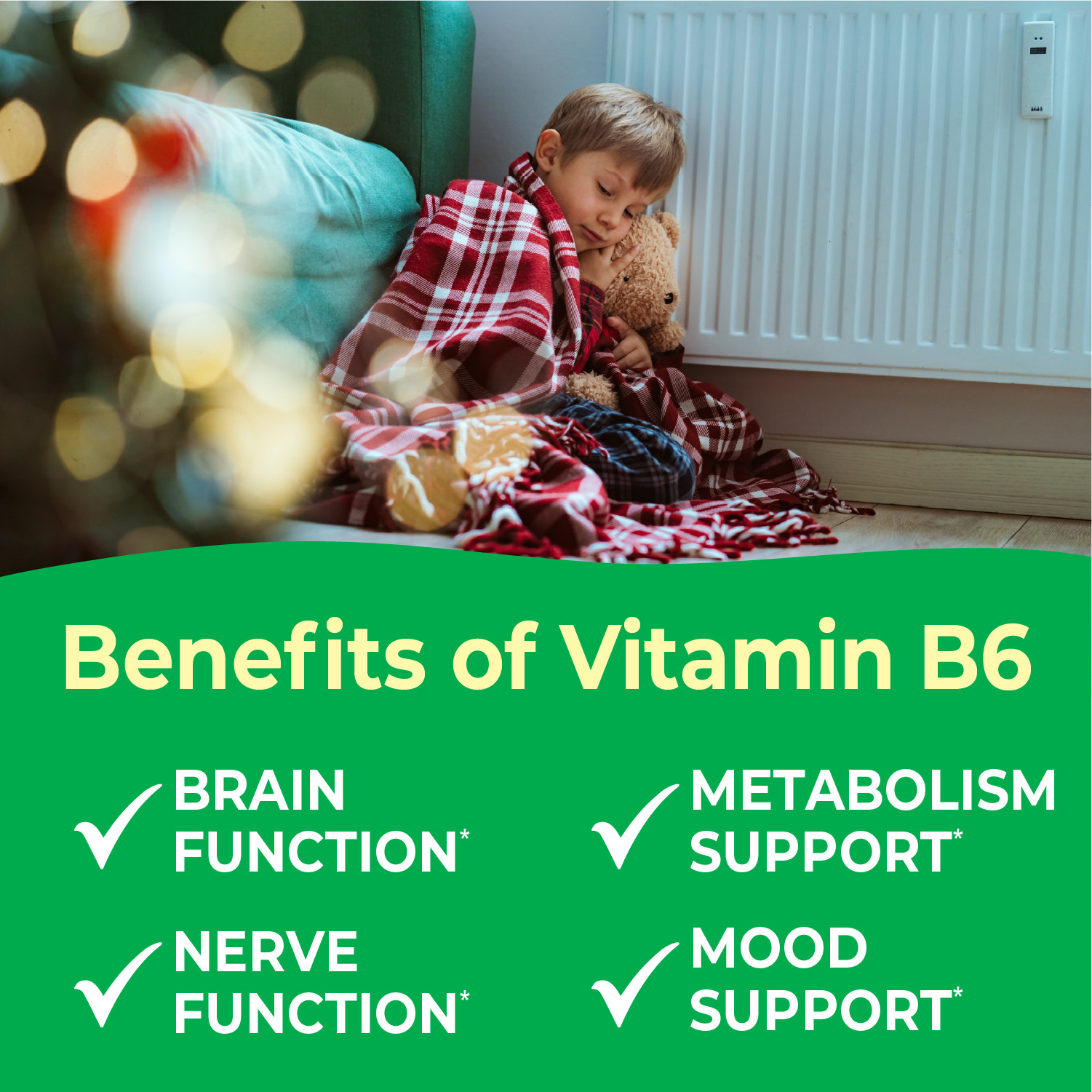 VitaWorks Kids Vitamin B6 20mg – Vegan – Great Tasting – 120 Chewable Tablets