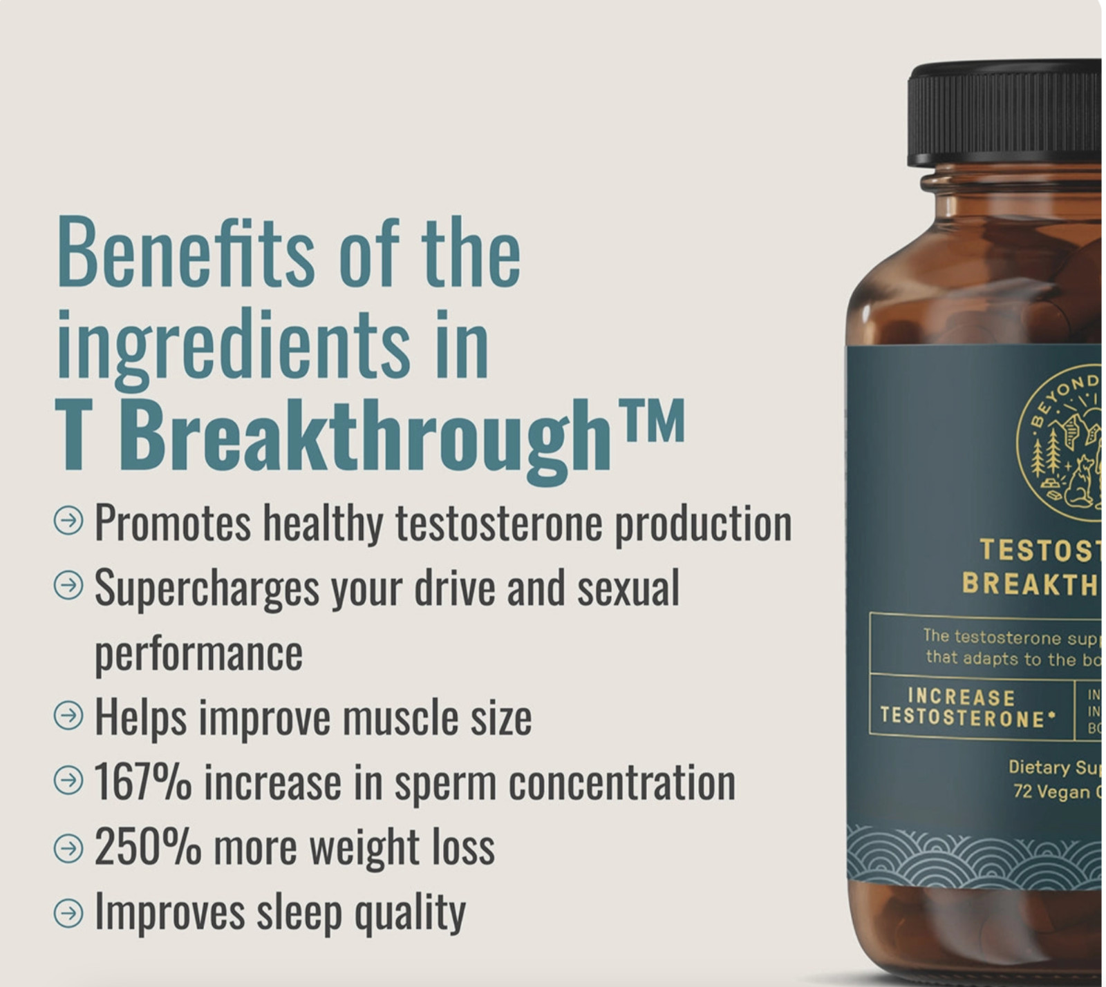 TESTOSTERONE BREAKTHROUGH 120 Capsules NEW Stamina, Testosterone Booster NEW