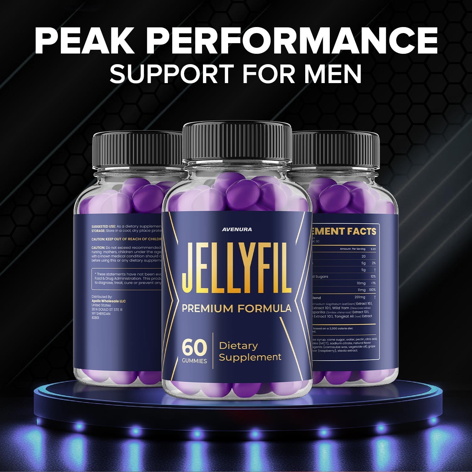 (3 Pack) Jellyfil Gummies for Men – Jellyfil Male Gummy Advanced Formula