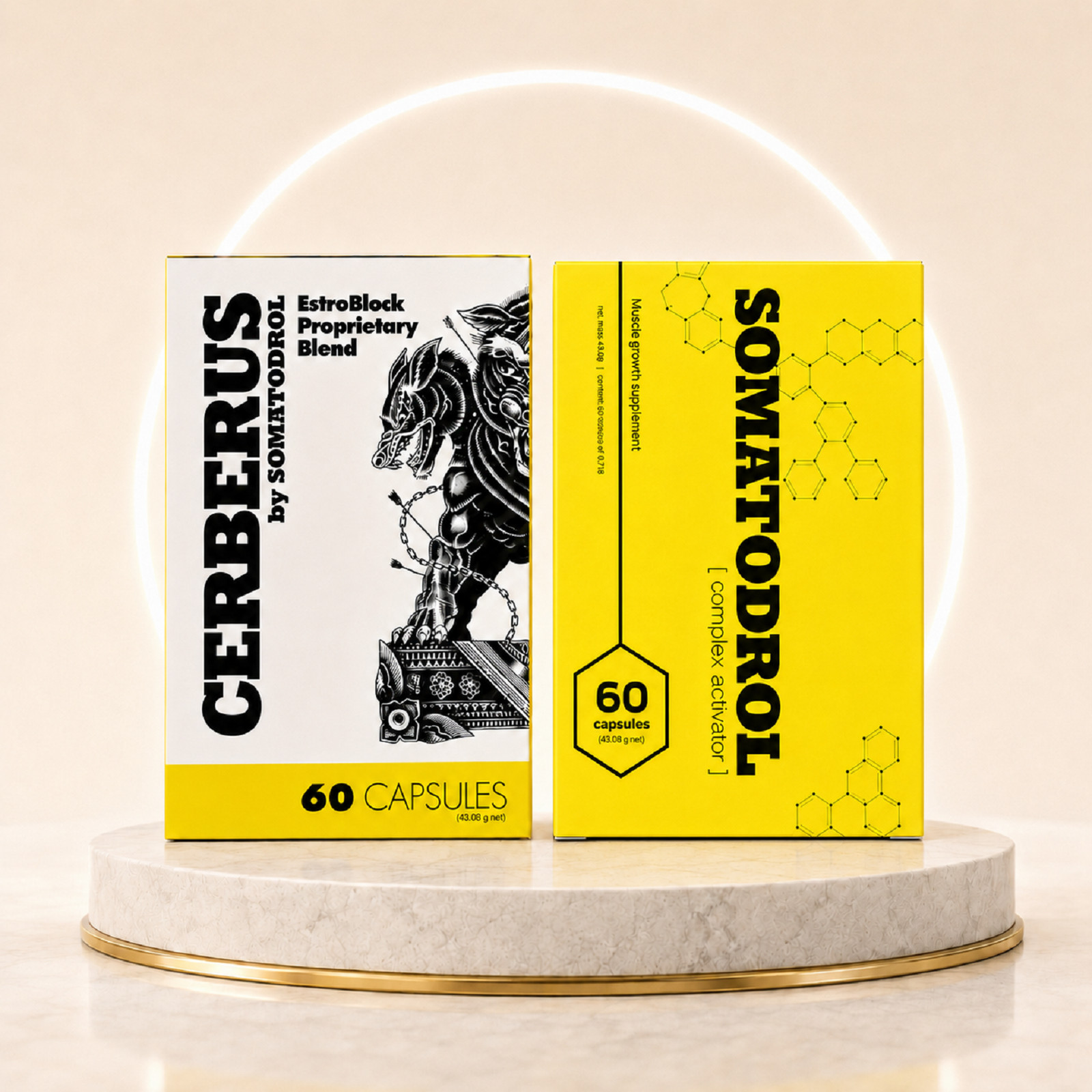 CERBERUS + SOMATODROL – Natural Testo-Booster Regeneration Strength Endurance