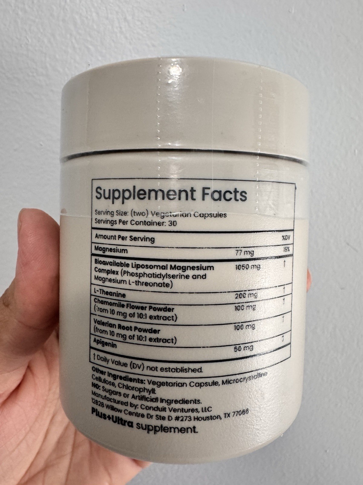 MAGPLUS+ Magnesium L-Threonate Brain & Sleep Support w/ L-Theanine 60 Veg Caps