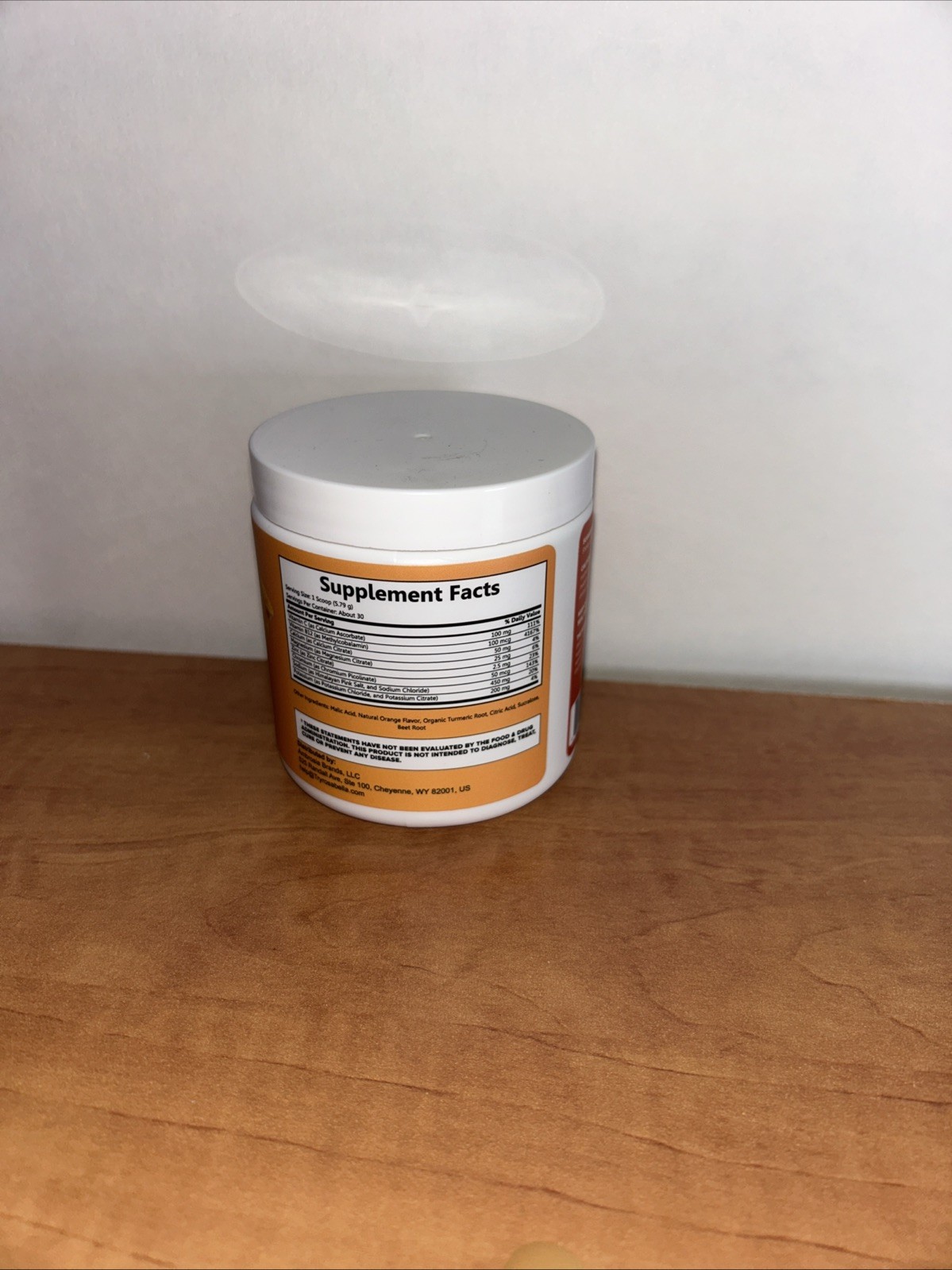 Rosabella Orange Electrolyte Drink Powder 6.1 oz, 30 Servings