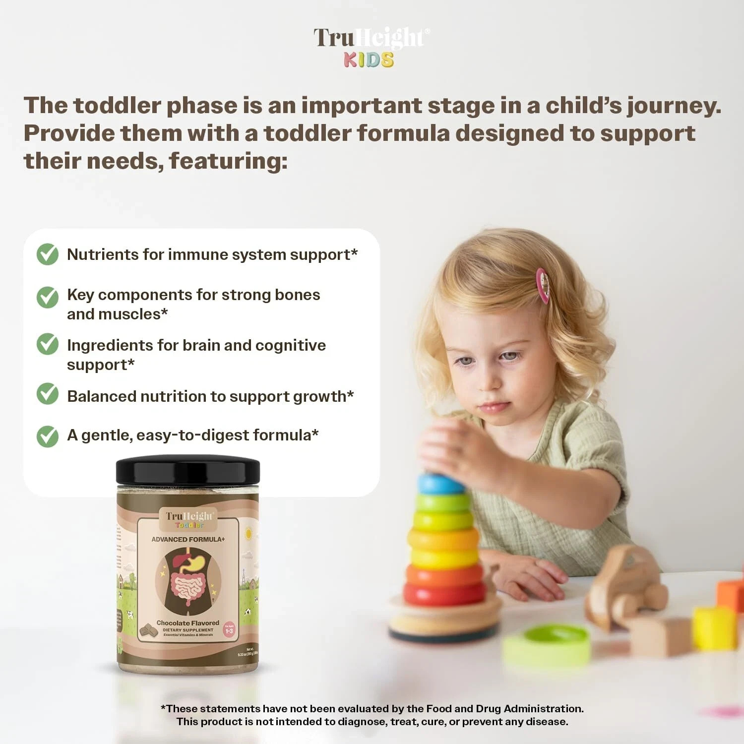 Kids & Toddlers Vitamin Shake Mix w/ 16 Vitamins & Protein – Chocolate Flavor