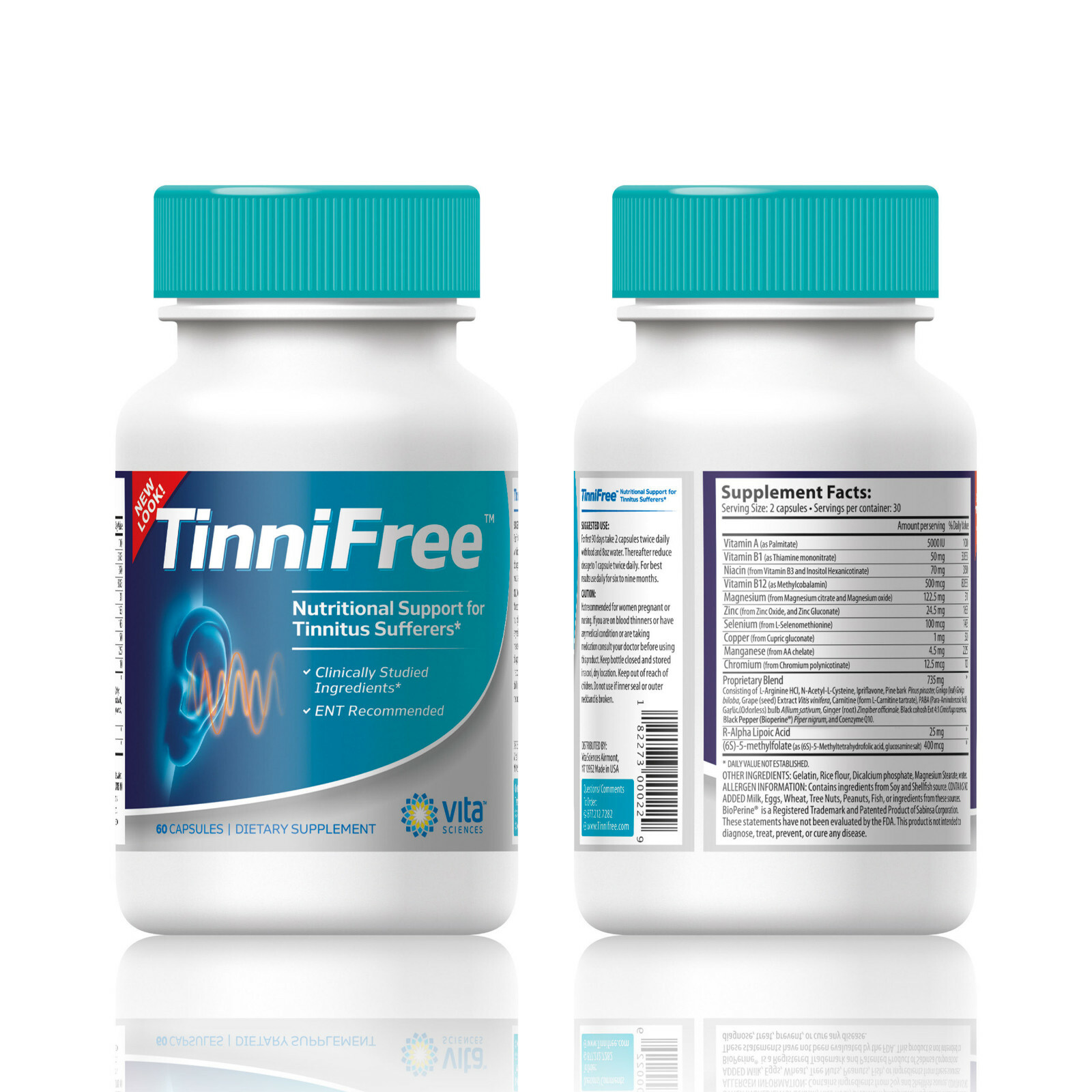 Tinnitus Relief and Hearing Support Supplement- Stop Ringing In Ears – Tinnifree