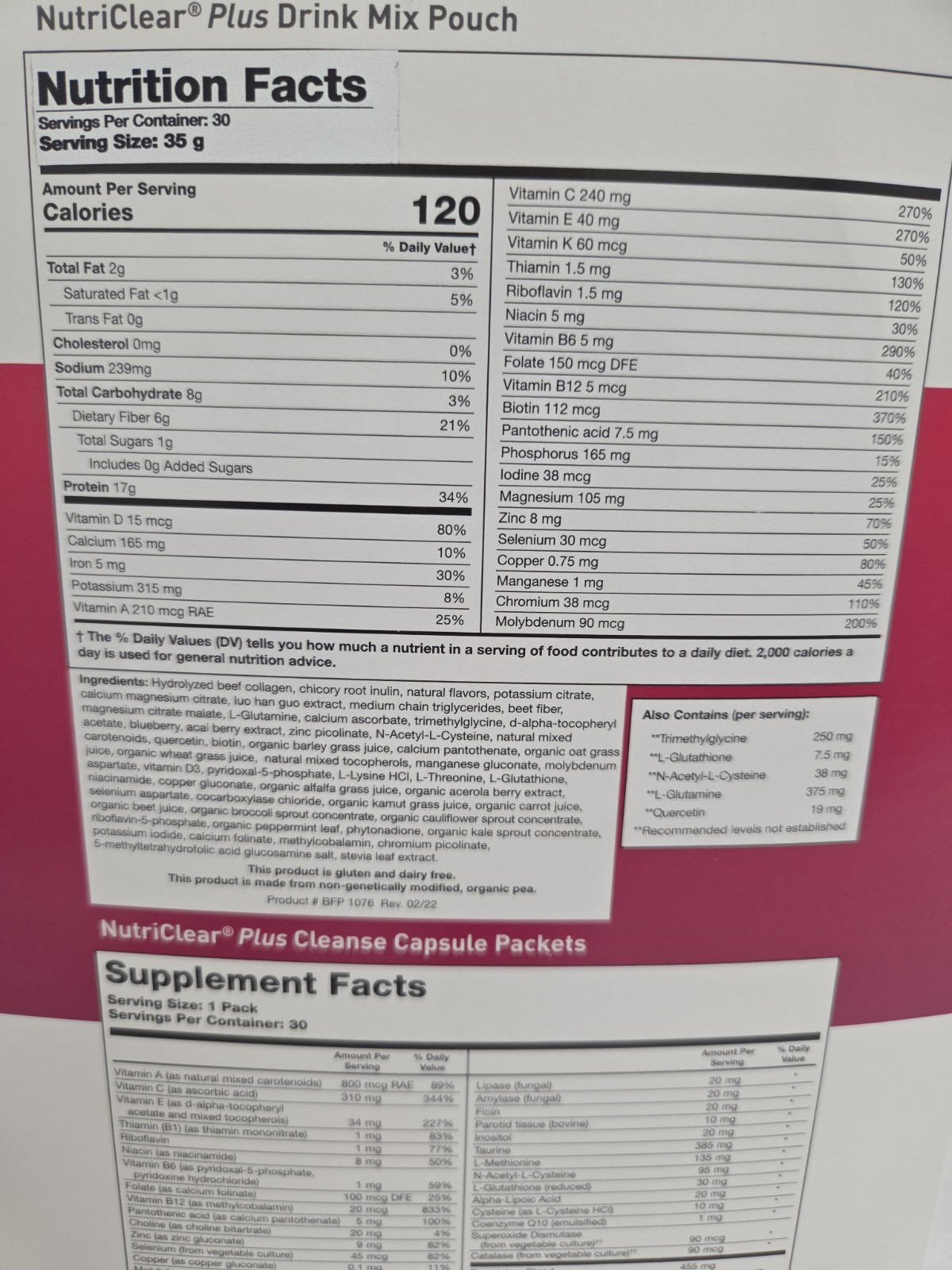 Biotics Research NutriClear Plus 15-Day Metabolic Cleanse Kit 19 Pouches Packets