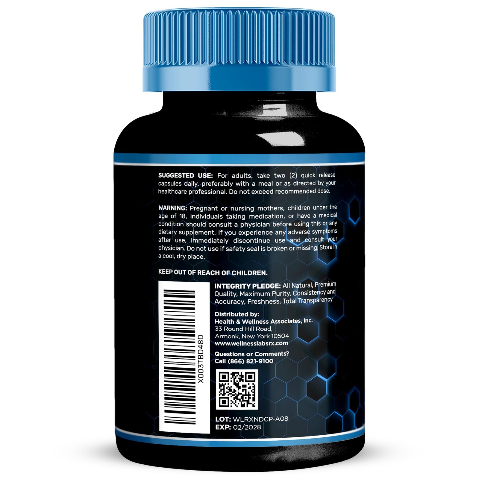Wellness LABSRX Liposomal NAD 1500mg USA NAD Resveratrol Energy 90 Count
