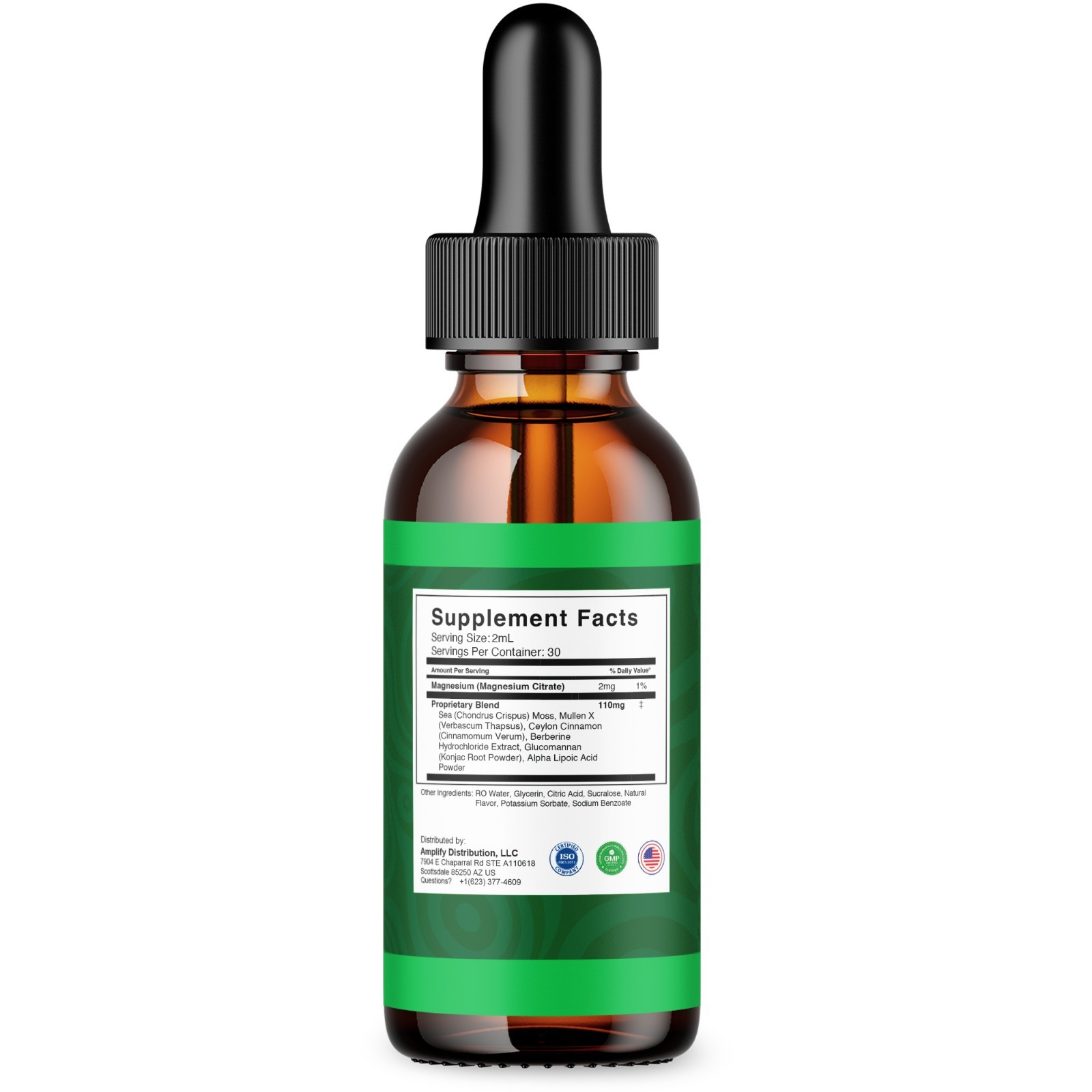 (5 Pack) GreenSlim Weight Management Liquid Supplement, Green Slim Drops (10oz)