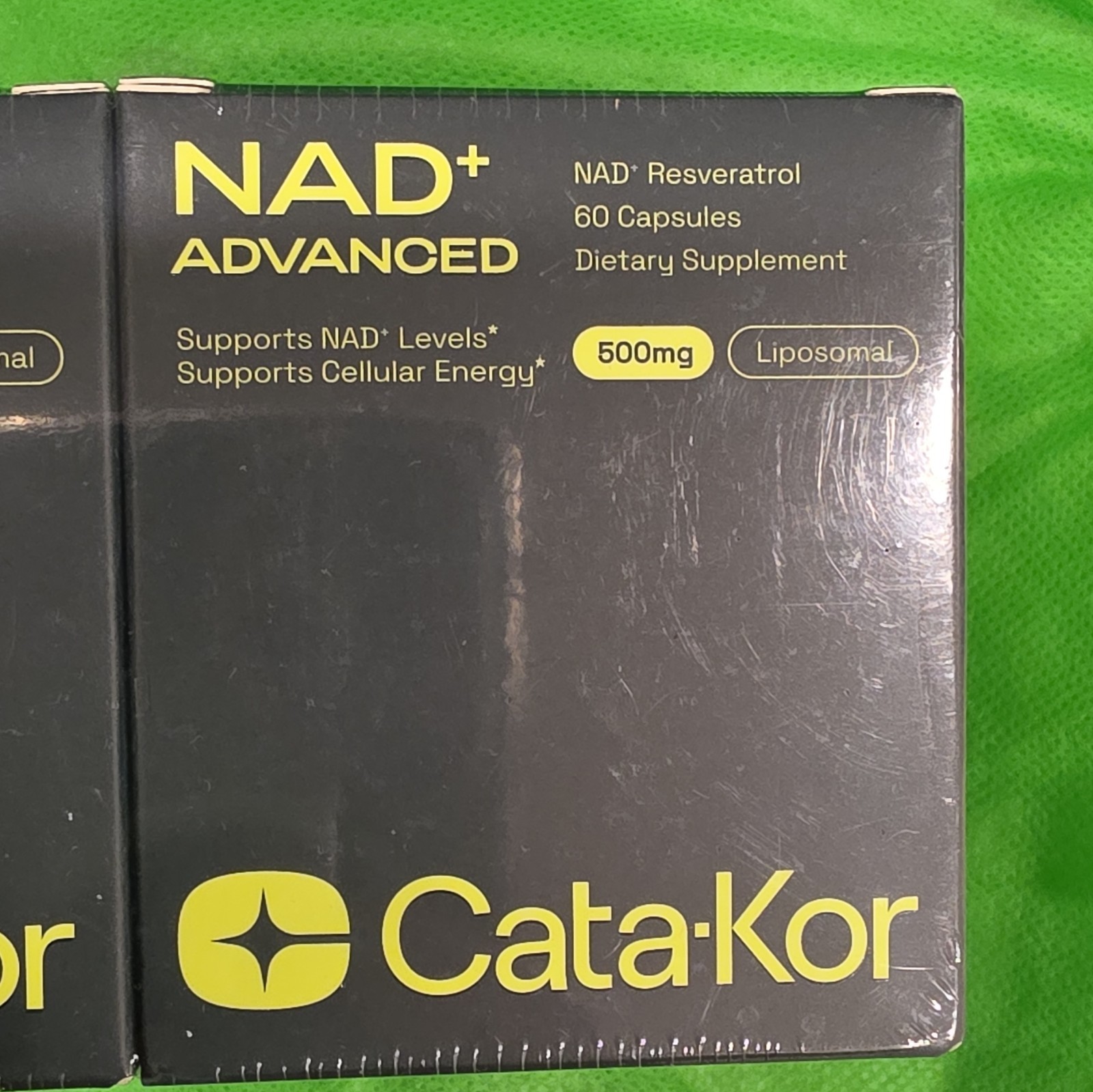 Cata-Kor NAD+ Advanced 500mg Liposomal w/ Resveratrol 60 Capsules (3 Boxes)
