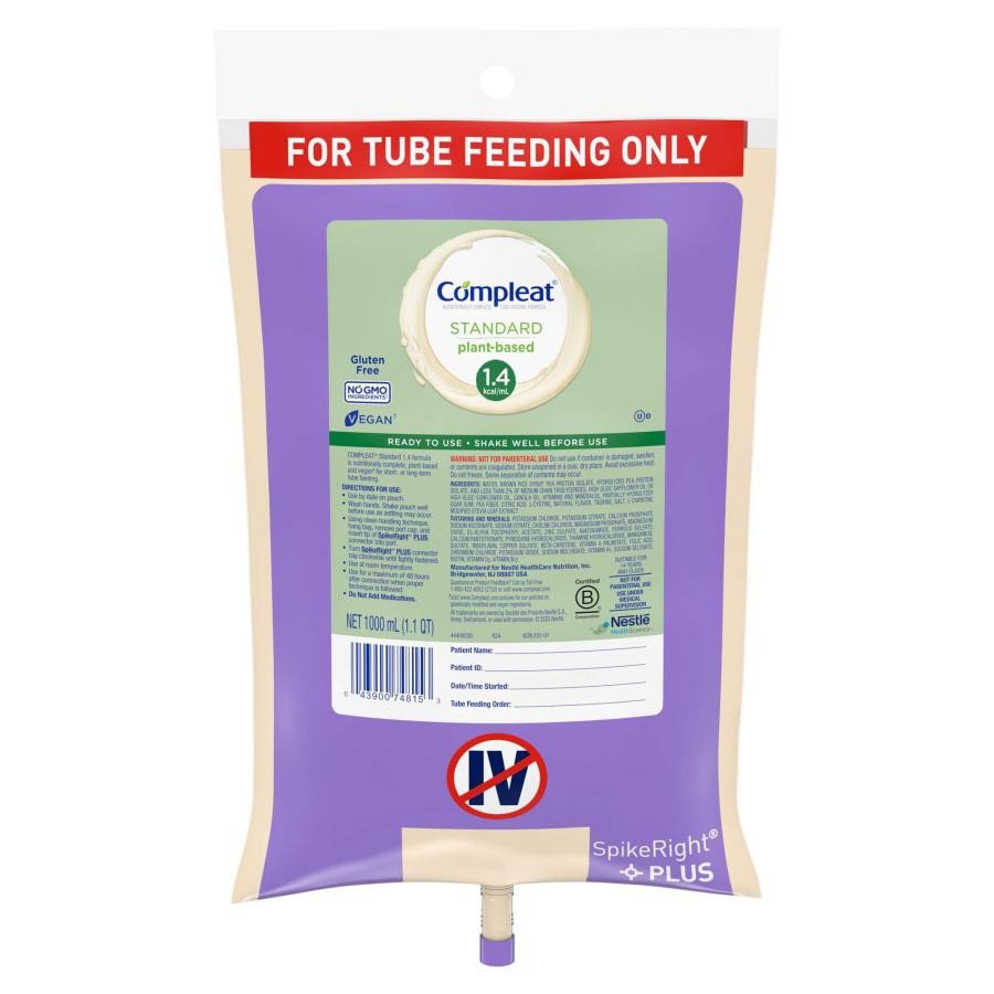 Compleat Standard 1.4 Cal Tube Feeding Formula Vanilla Flavor 33.8 Oz. 6 Count