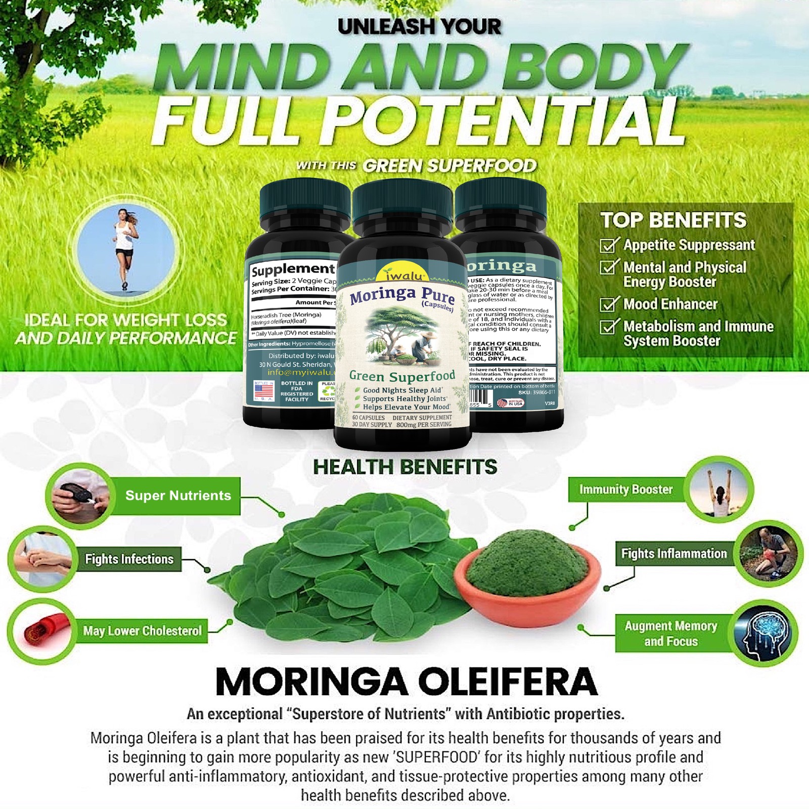 Clean Nutraceuticals Supplements – Pure Ingredients For Better Health, Moringa