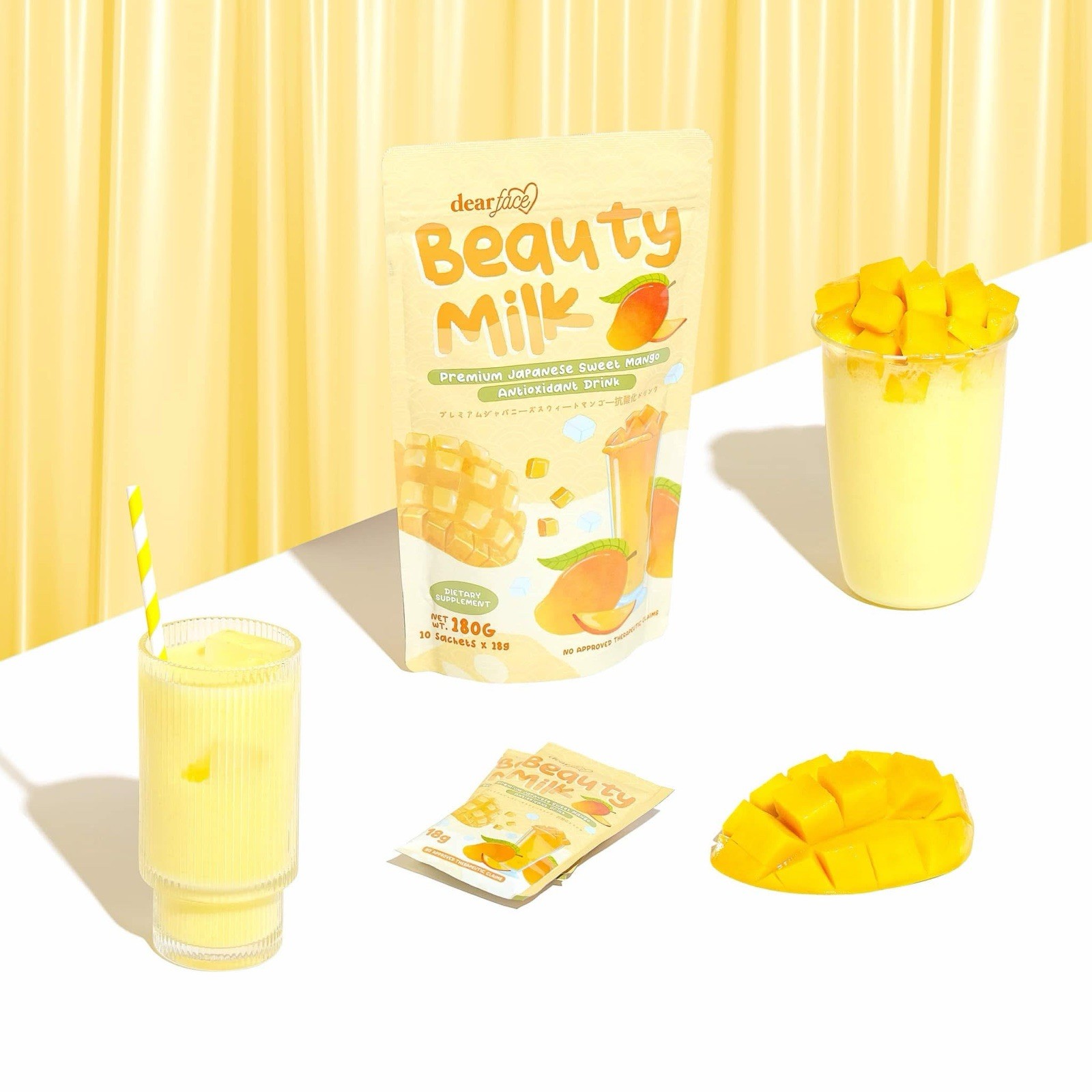 Dear Face Beauty Milk Premium Japanese Sweet Mango Antioxidant Drink