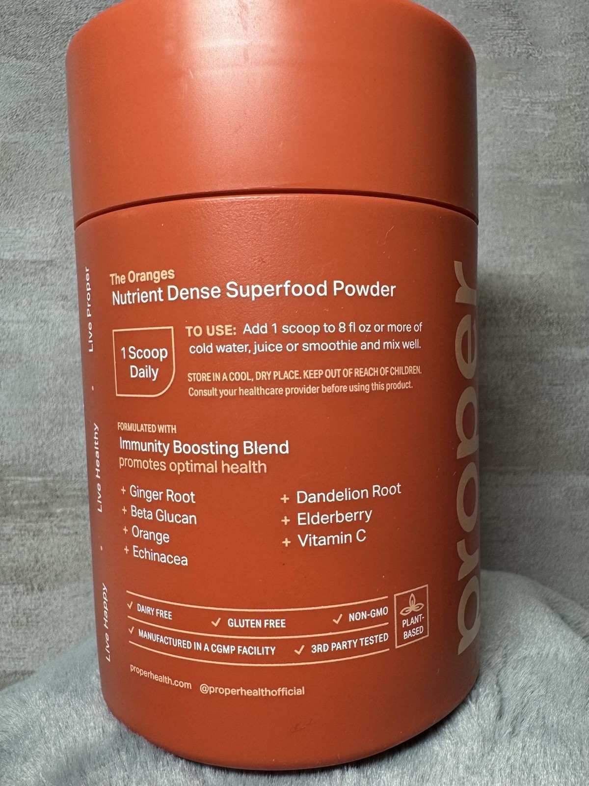 Proper Immune Support Superfood Powder Orange Tangerine 30 Servings
