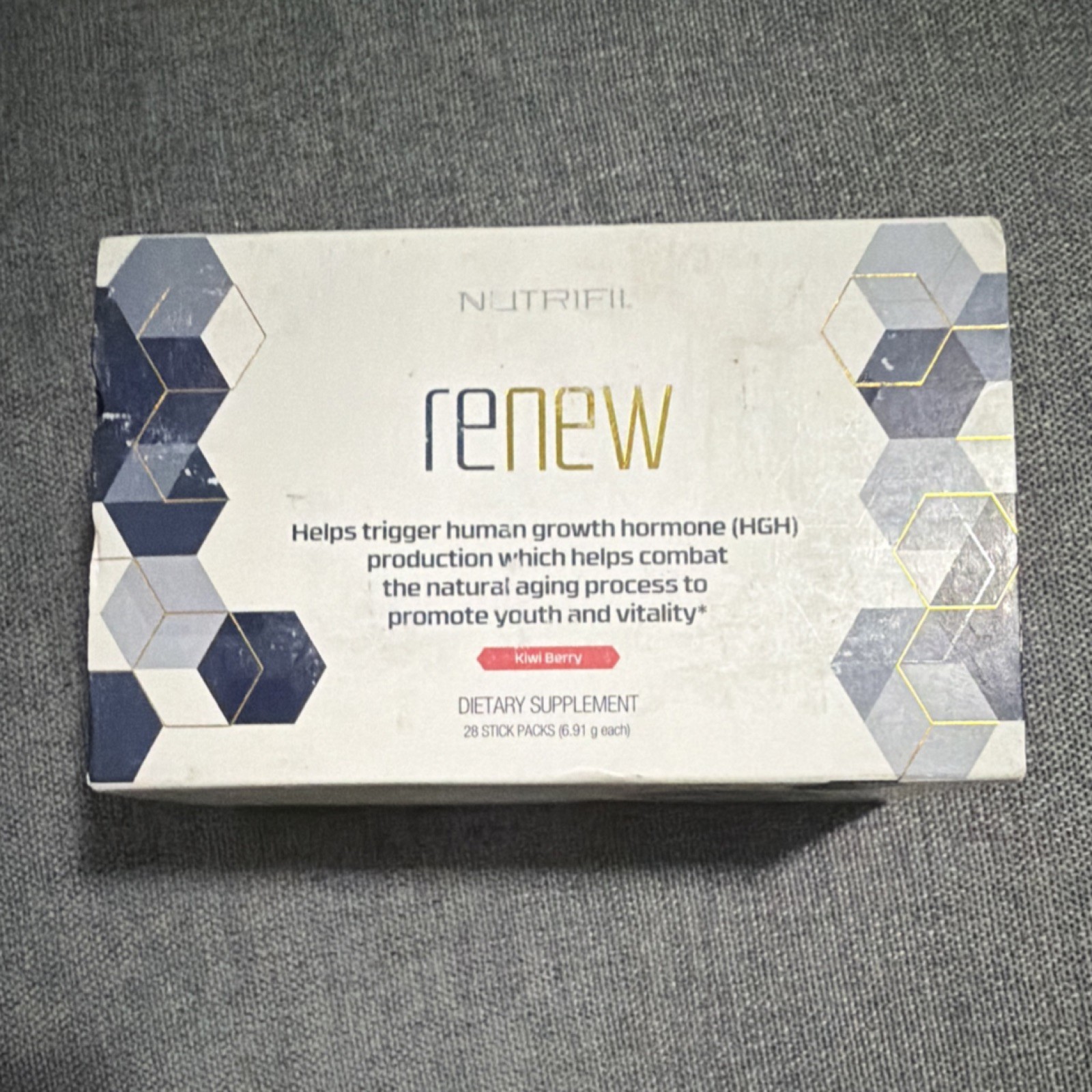 Nutrifii Renew Anti-Aging Dietary Supplement Powder, Kiwi Berry, 28 Sticks