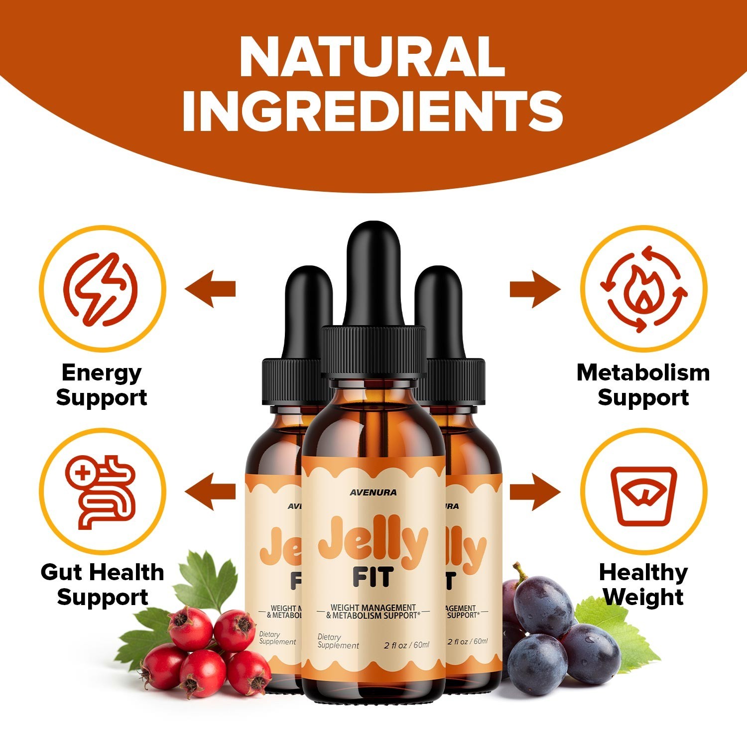 (3 Pack) Jelly Fit Liquid Drops – JellyFit Natural Blend Advanced Formula Drops