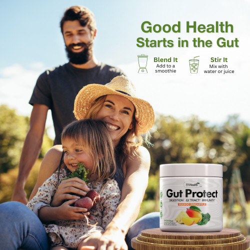 GutProtect – Super Greens Powder with Probiotics, Prebiotics – Mango, Pineapple
