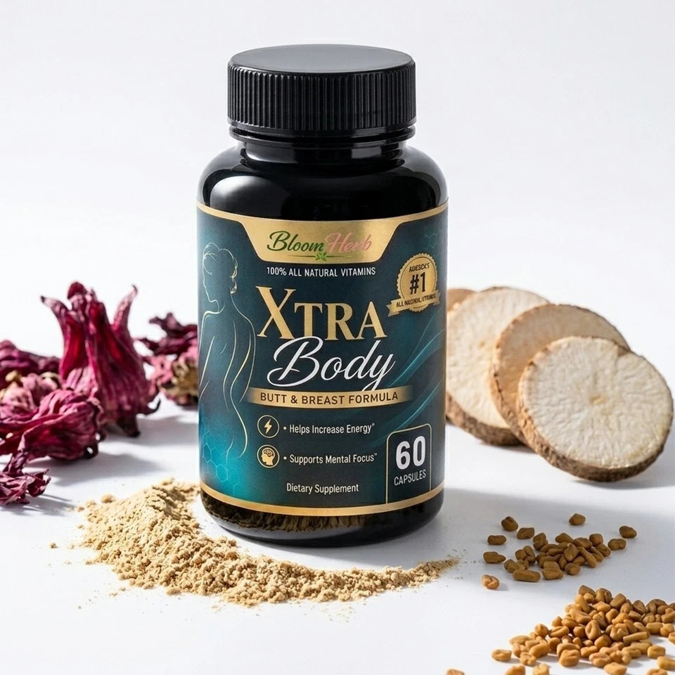 Bloom Herb XTRA Body Capsule Natural Breast Butt Enhancement For Women 60 Count